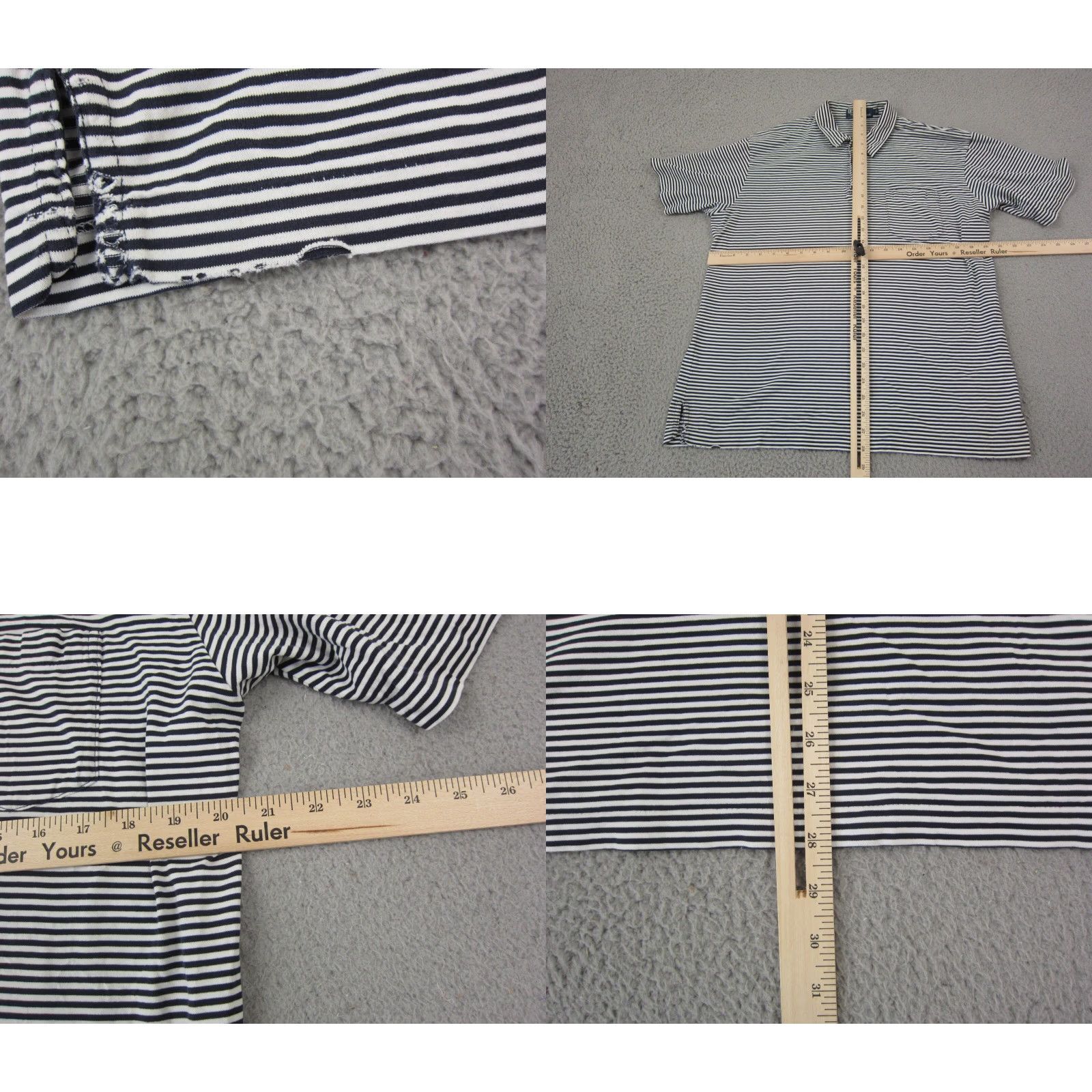 Ralph Lauren VINTAGE Ralph Lauren Polo Shirt Mens L White Blue Pony Soft Cotton Striped Casual Logo 80s 90s Golf Mens Size US L / EU 52-54 / 3 - 8 Thumbnail