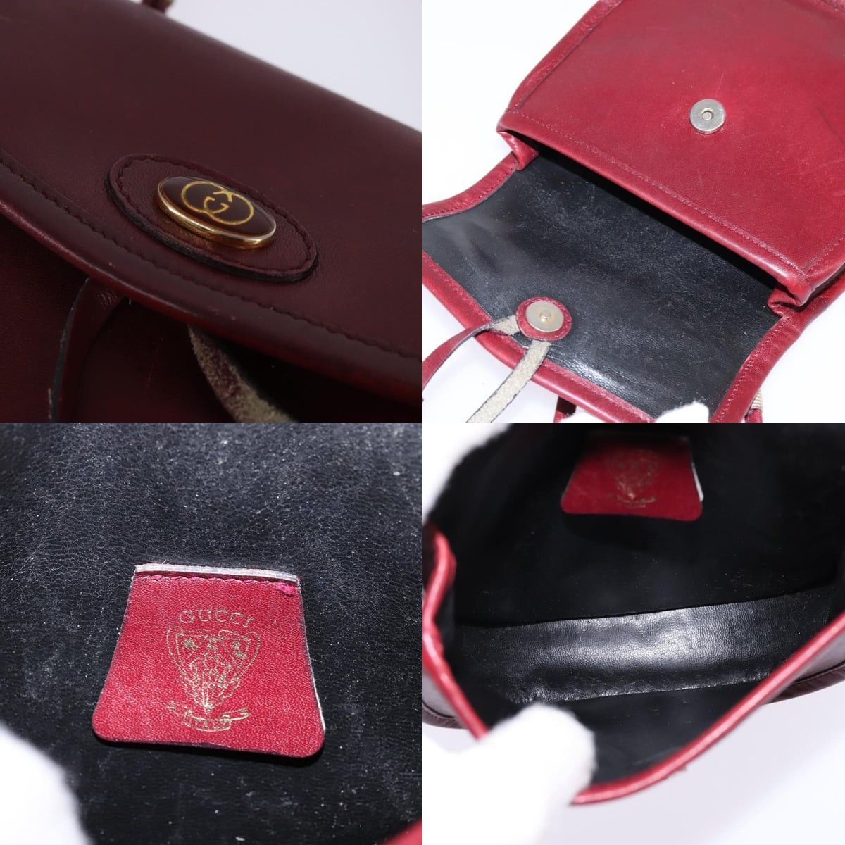 Gucci GUCCI Shoulder Bag Leather Red Size ONE SIZE - 11 Thumbnail