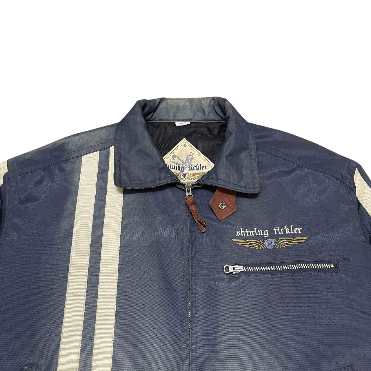 Japanese Brand Vintage Shining Tirkler Motorcycle Jacket Size US L / EU 52-54 / 3 - 2 Thumbnail
