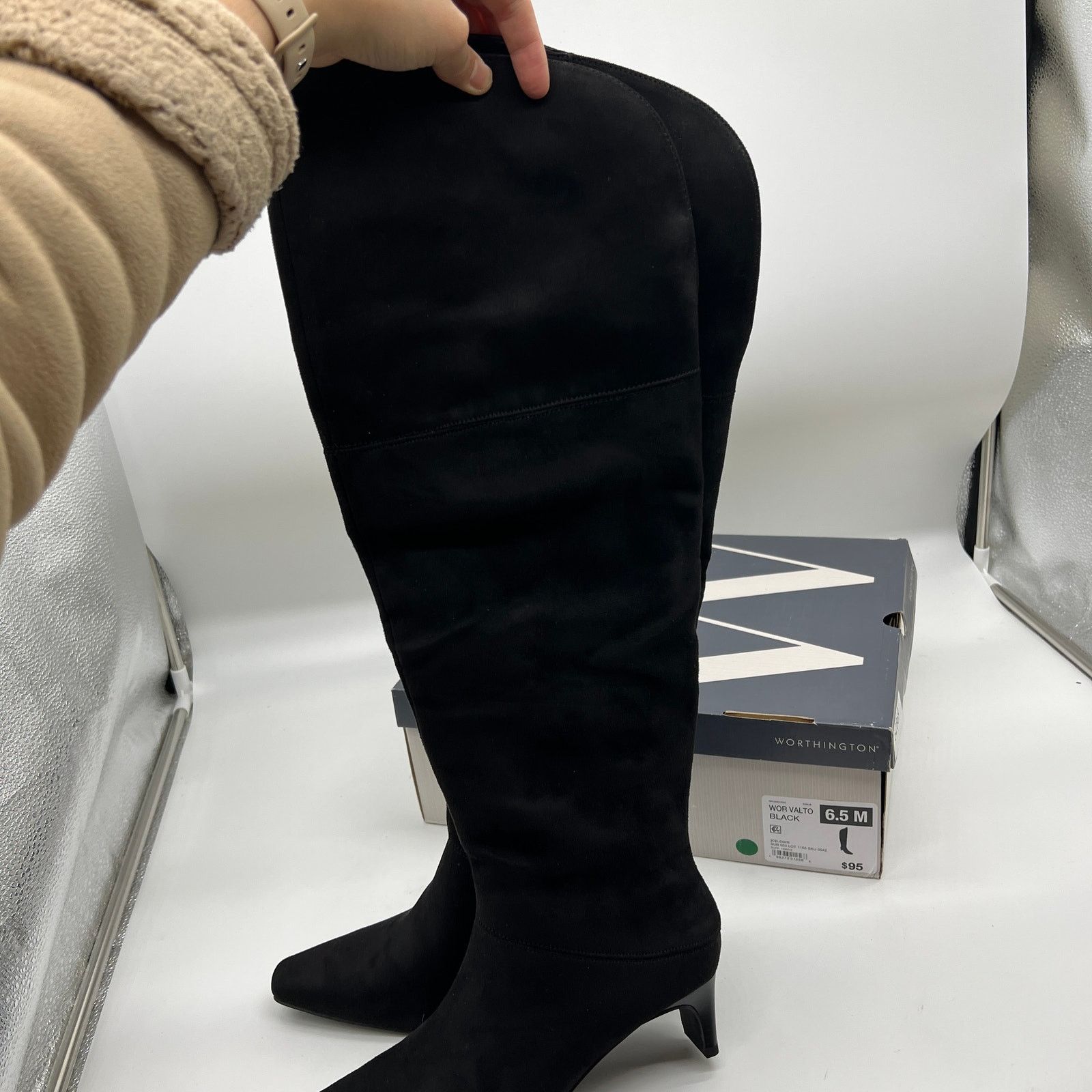 Other Worthington Women's Valto Faux Suede Black High Over Knee Size US 6.5 / IT 36.5 - 4 Thumbnail