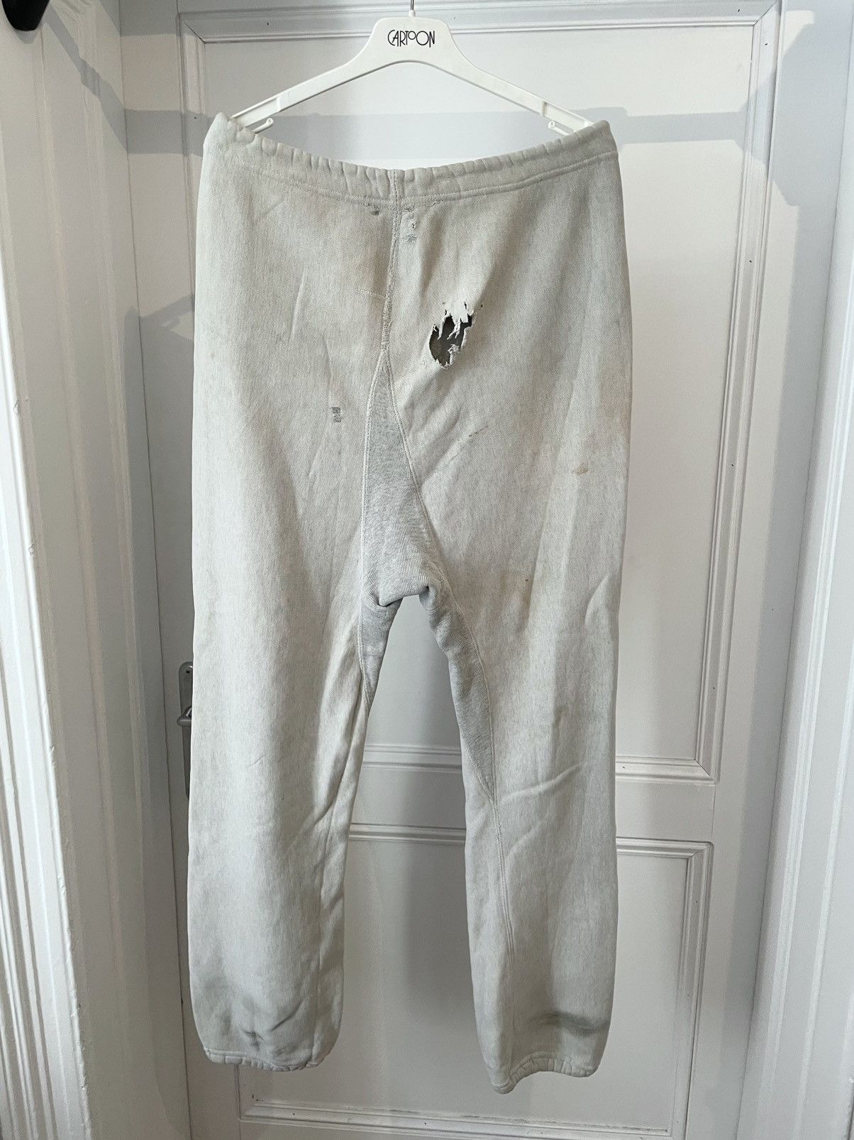 Champion Vintage Thrashed 70s Wrestling Sweatpants Distressed Size US 32 / EU 48 - 2 Thumbnail