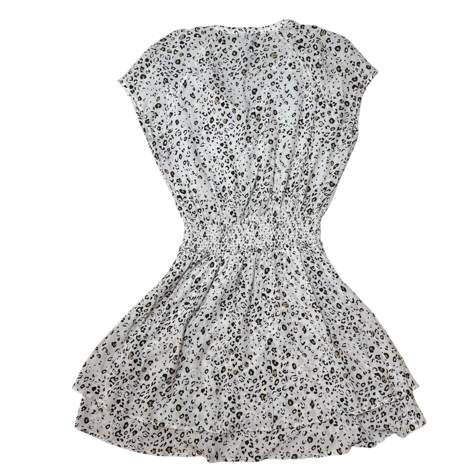 Rails Rails Karla Dress Smocked White Mocha Leopard Print Small Size S / US 4 / IT 40 - 10 Thumbnail