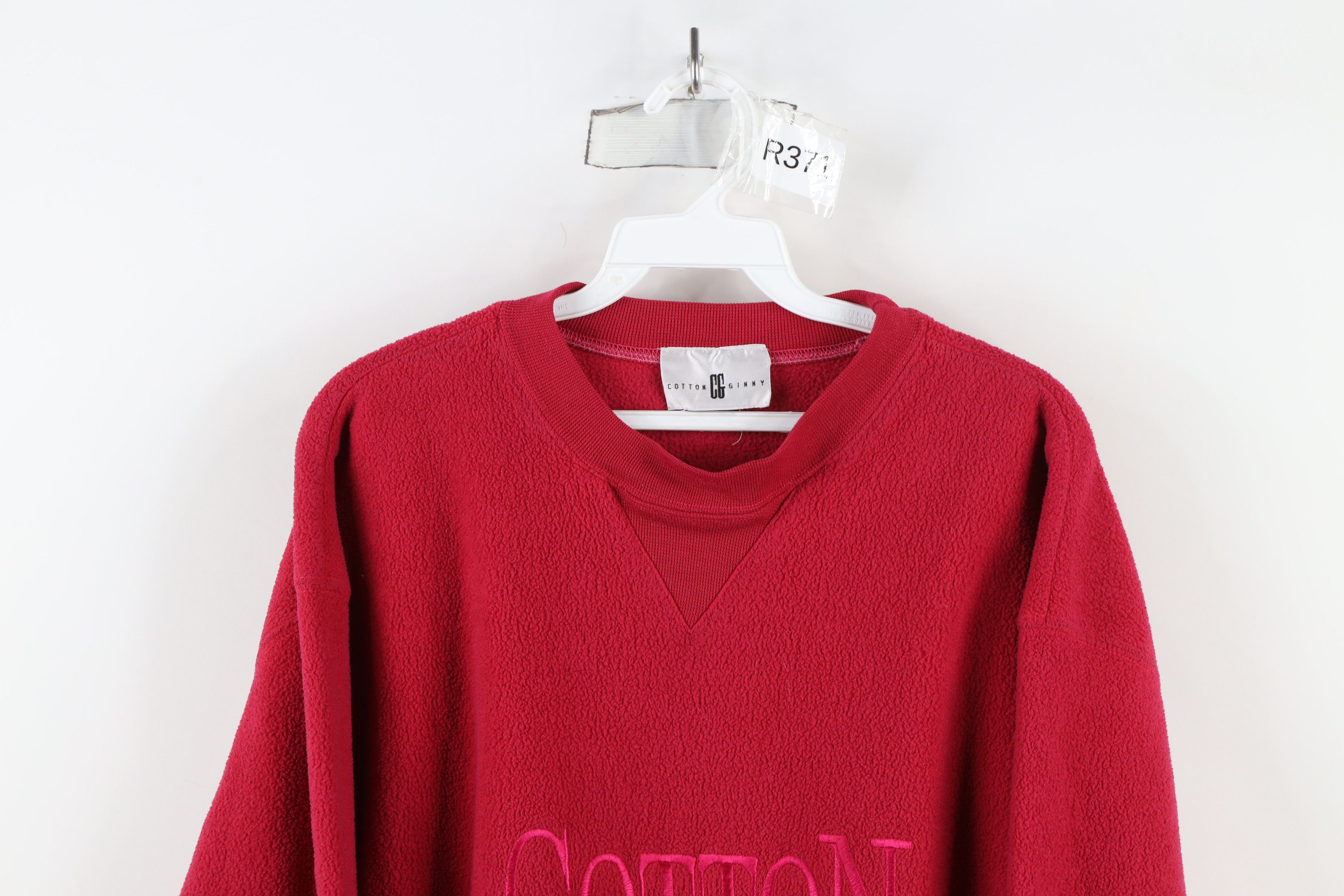 Vintage Vintage 90s Cotton Ginny Fleece Sweatshirt Pink USA Size XL / US 12-14 / IT 48-50 - 2 Thumbnail