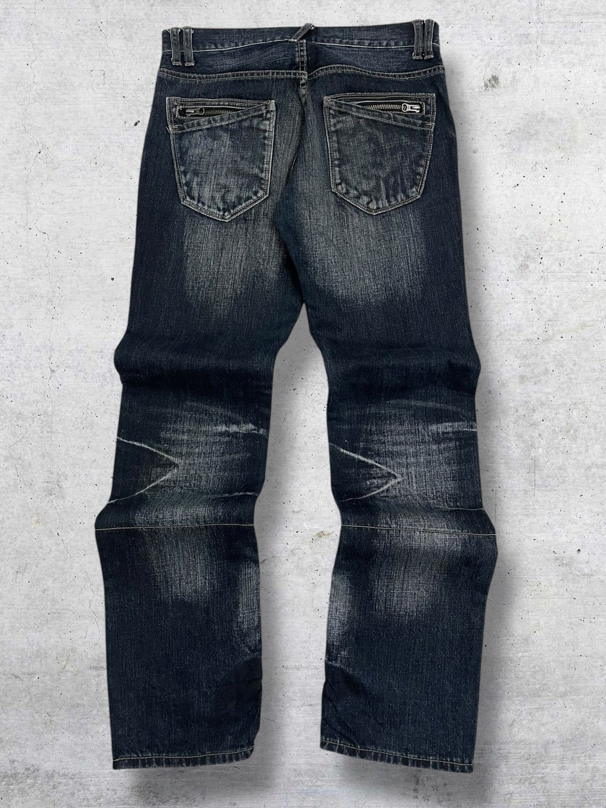 PPFM VINTAGE PPFM 90S OG JAPAN DESIGNER WHISKERING WORN OUT DENIM Size US 30 / EU 46 - 9 Thumbnail
