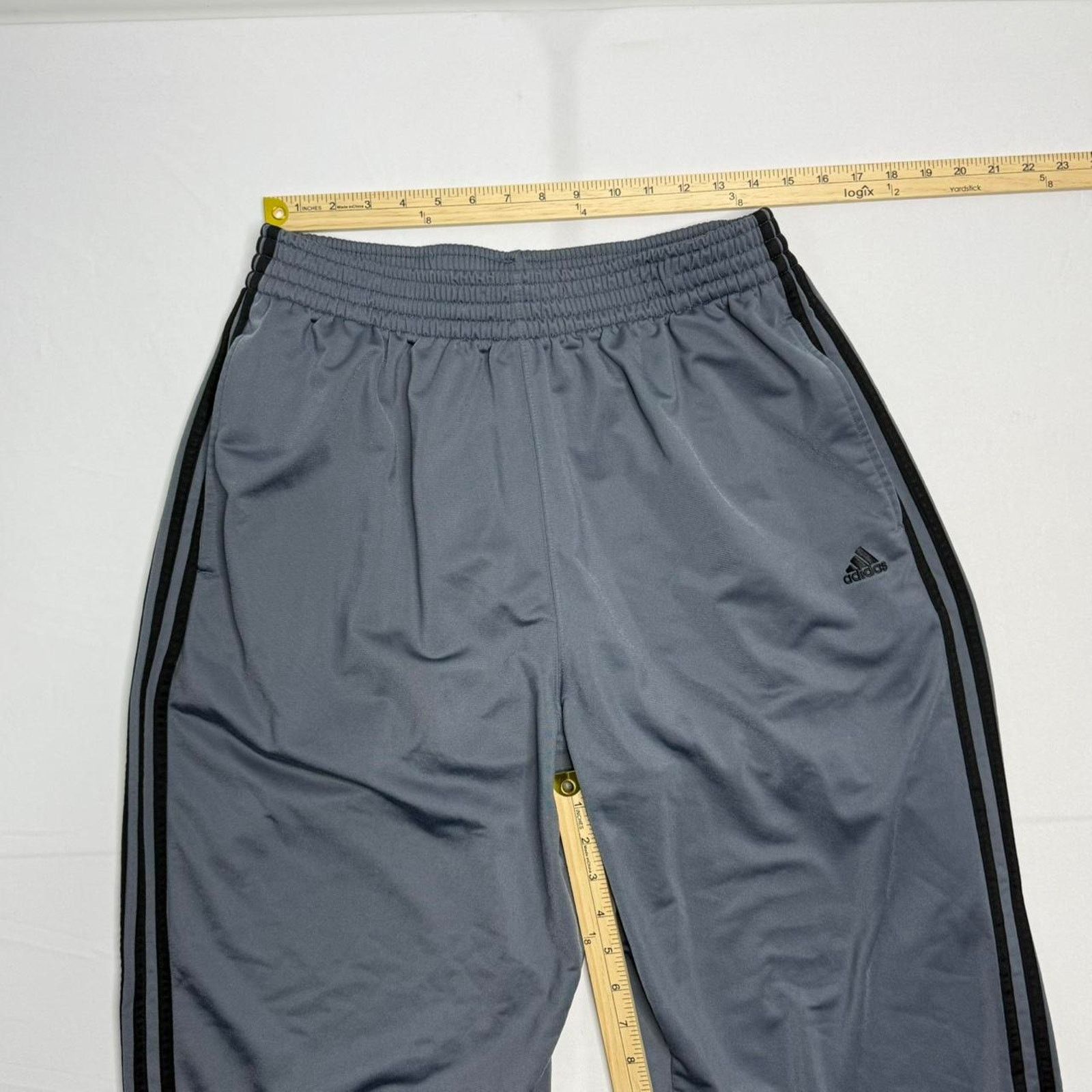 Adidas Adidas Grey Track Pants With Black Stripes Size XL Size US 41 - 7 Thumbnail