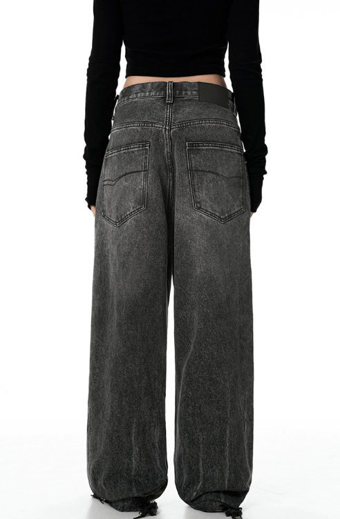 Japanese Brand × Jean Men's trendy washed loose wide-leg vintage jeans Size US 32 / EU 48 - 5 Thumbnail