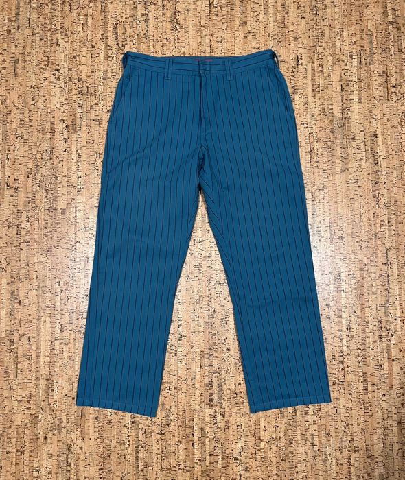 Supreme Supreme Striped Work Pants in Teal with Navy Stripes | Grailed