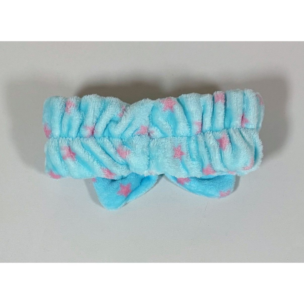 Japanese Brand × Vintage The Crème Shop Blue Pink Stars Plush Spa Headband w/ Bow 🩵🩷 Size ONE SIZE - 3 Thumbnail
