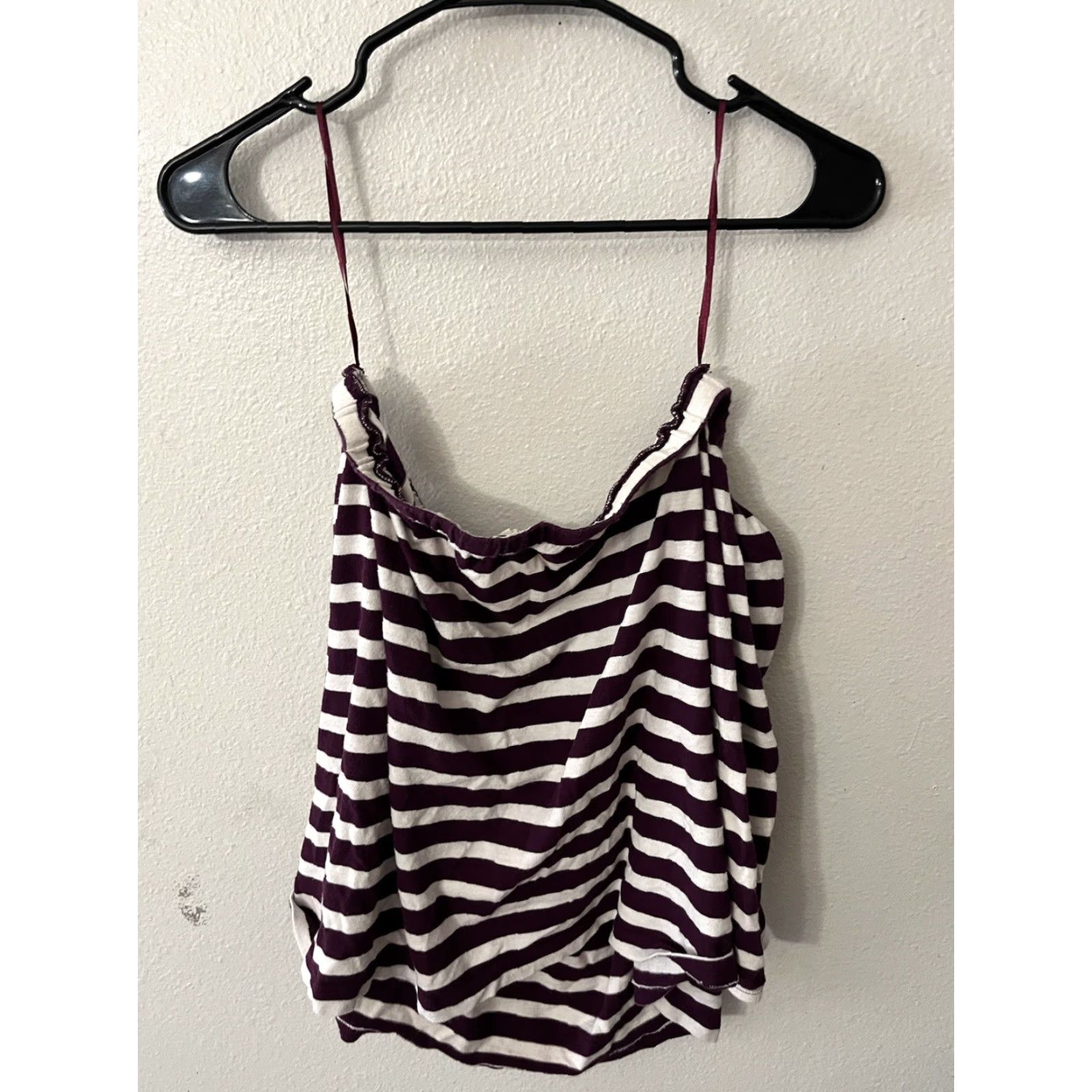J.Crew J.CREW Off Shoulder Striped Top Womens M Maroon Nautical Minimalist Classic Preppy Coastal Size M / US 6-8 / IT 42-44 - 3 Thumbnail