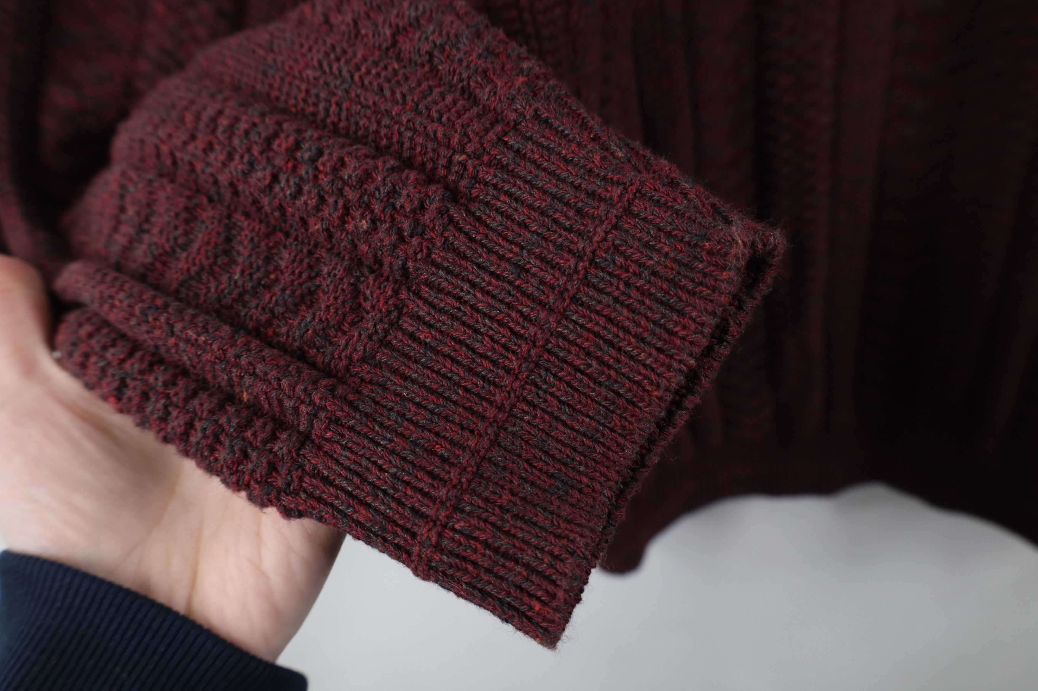 Vintage Vintage 90s Streetwear Chunky Knit Crewneck Sweater Red Size US XL / EU 56 / 4 - 5 Thumbnail