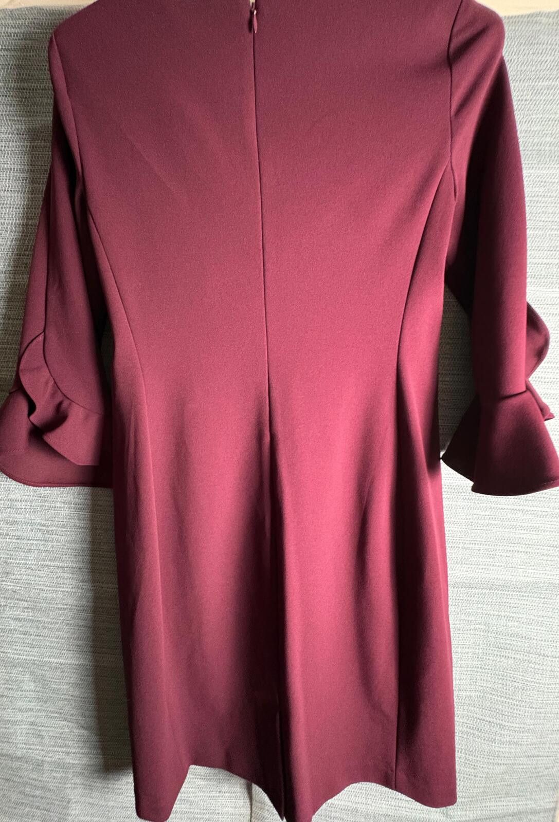 Karl Lagerfeld Karl Lagerfeld Dress Plum Womens Size 6 Paris Ruffle Sleeves Size M / US 6-8 / IT 42-44 - 3 Thumbnail