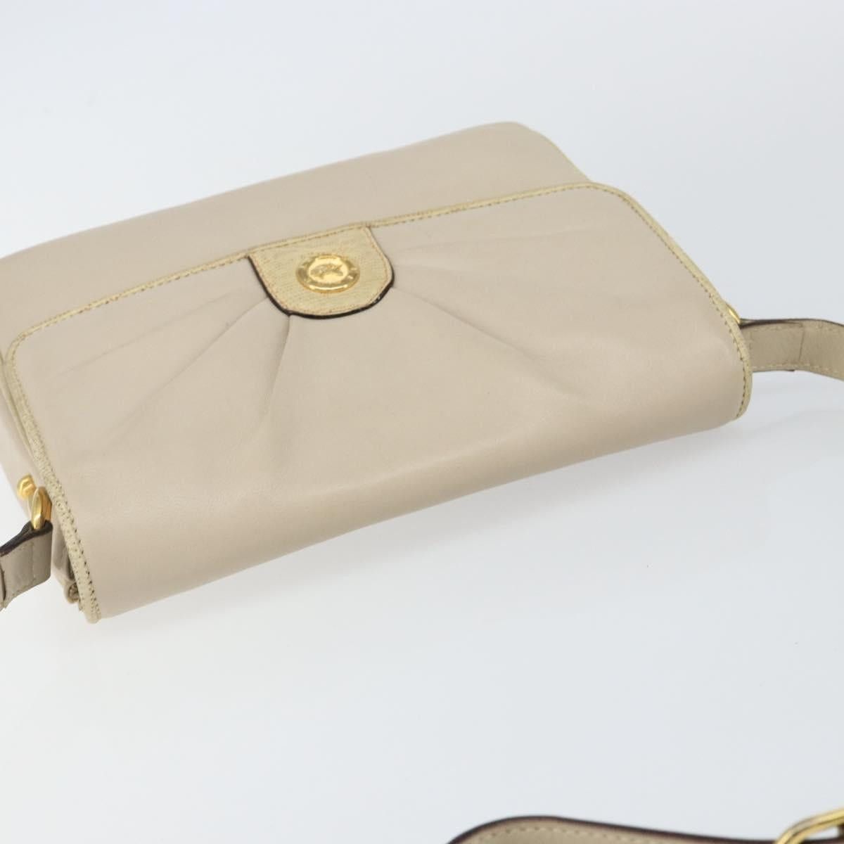 Celine CELINE Shoulder Bag Leather Beige Gold Size ONE SIZE - 6 Thumbnail