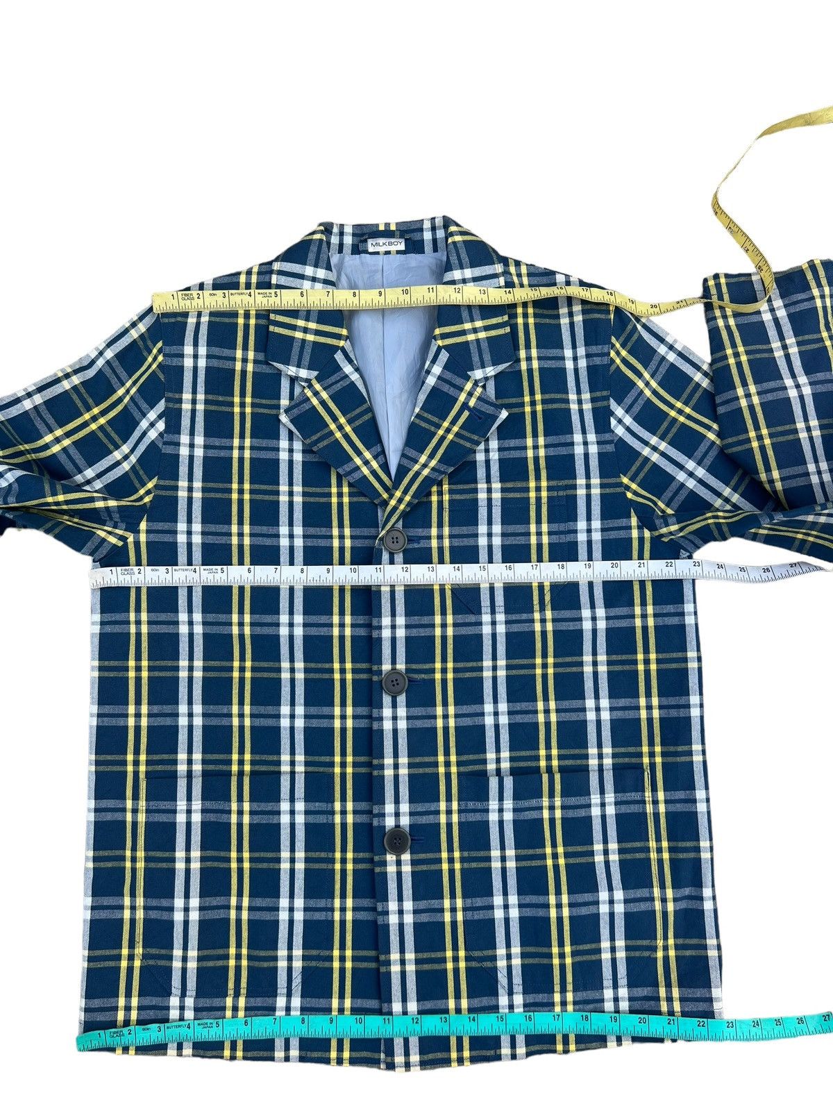 Vintage Vintage MILKBOY Japan Tartan Plaid Button Chore acket Coat Size US L / EU 52-54 / 3 - 2 Thumbnail