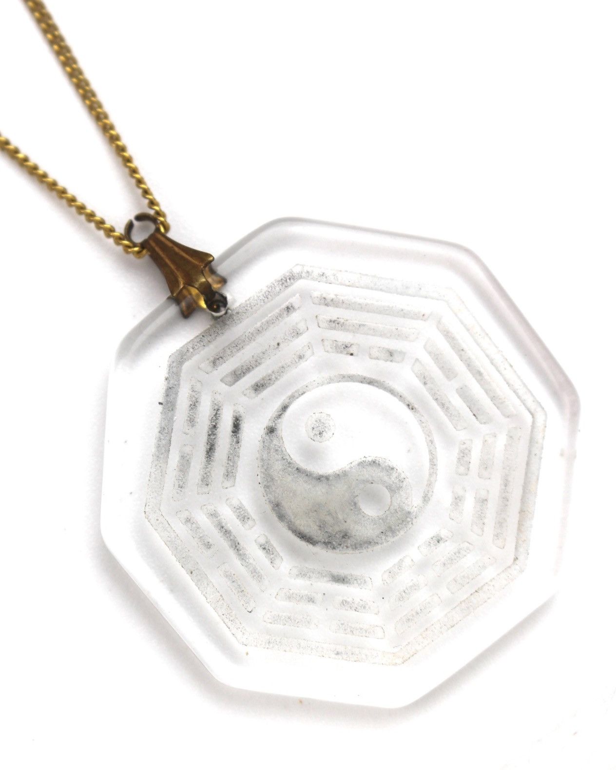 Vintage 2000S JAPANESE MADE YIN YANG BAGUA OCTAGON PENDANT NECKLACE Size ONE SIZE - 3 Thumbnail