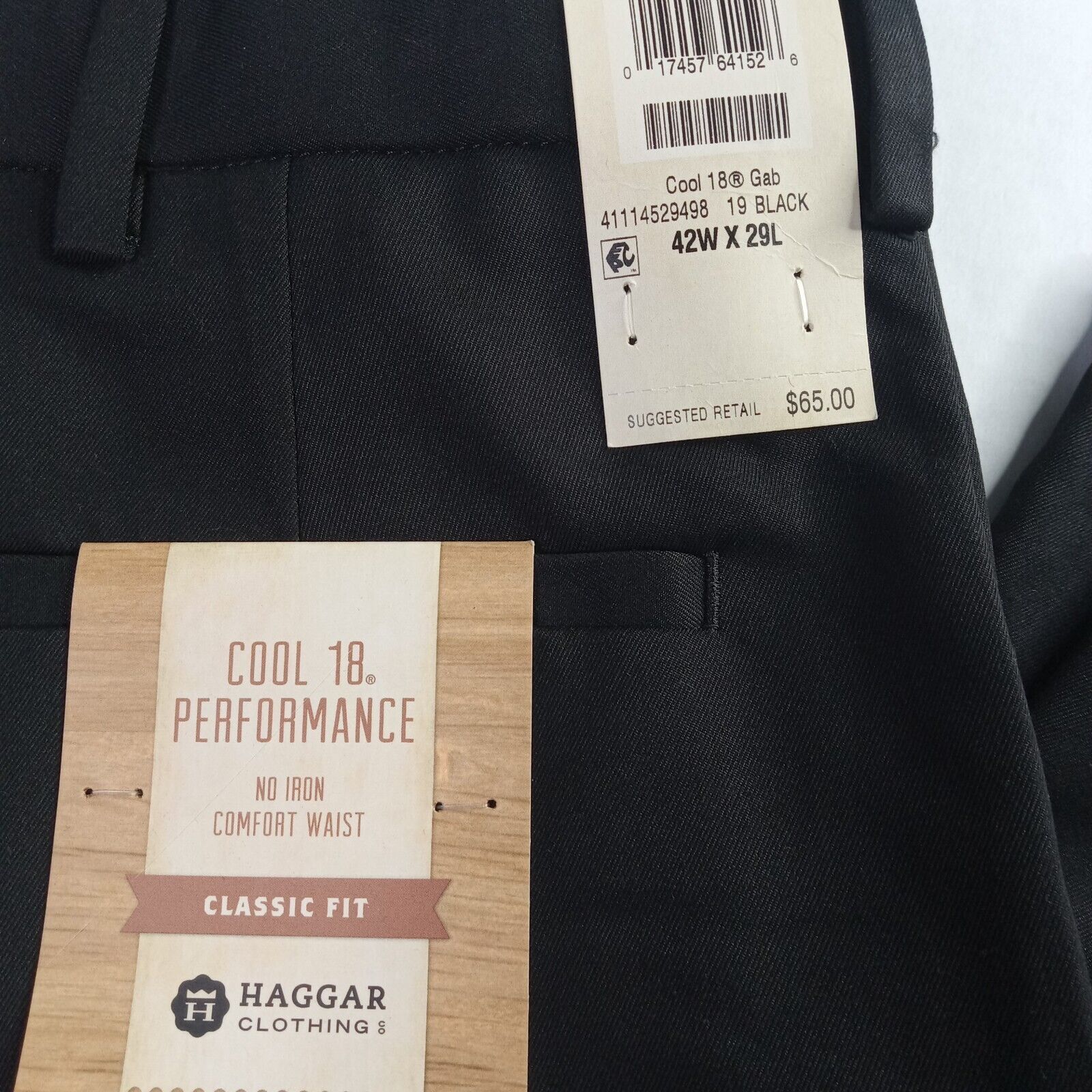 Haggar Haggar Cool 18 Performance Classic Fit Pants Men's 42x29 Size US 42 / EU 58 - 7 Thumbnail
