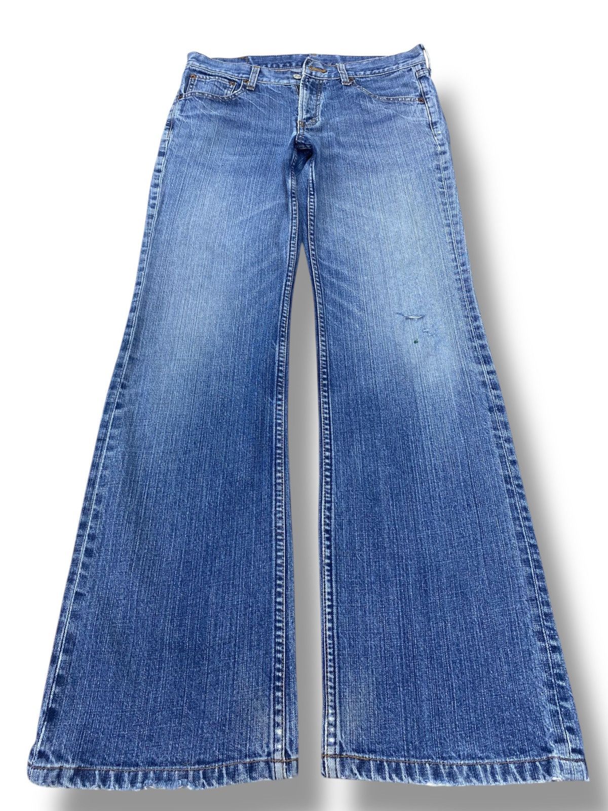 Japanese Brand Japanese Brand Acid Blue Wash Style Flare Jeans Size US 34 / EU 50 - 1 Thumbnail