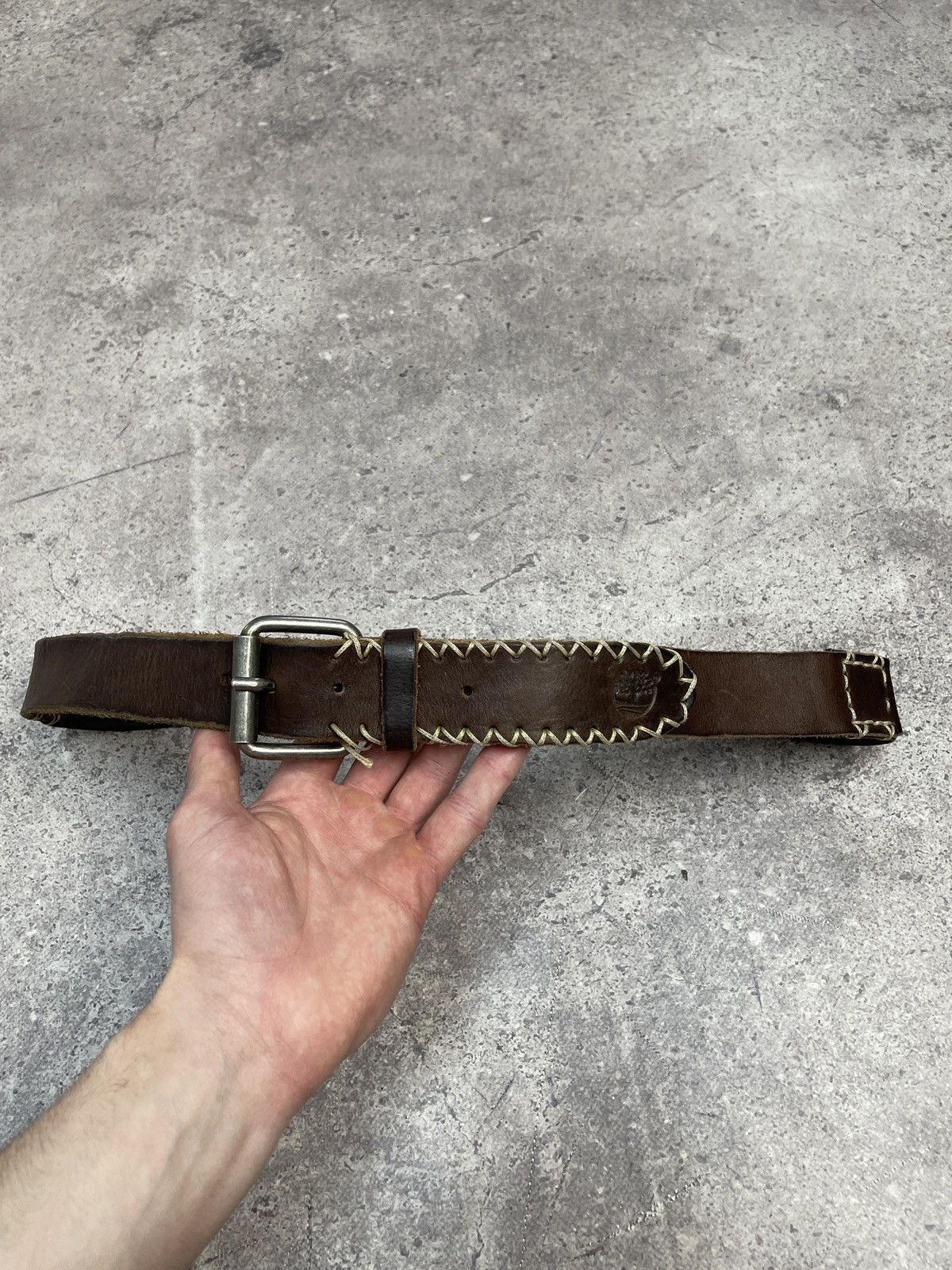 Diesel Vintage Leather Belt Y2K Rhinestones Punk Metal Avant Garde Size 34 - 6 Thumbnail