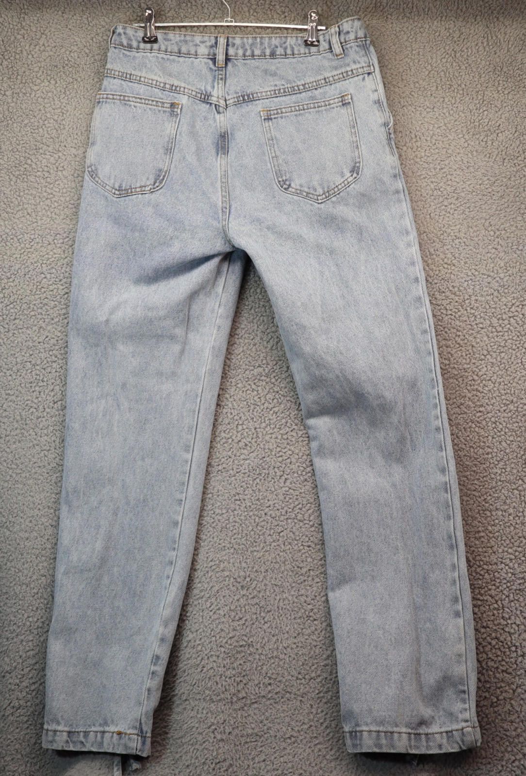 Other 12th Tribe Women Medium Blue Jeans Wide leg Tie Cuff Unique Size 32" / US 10 / IT 46 - 1 Thumbnail