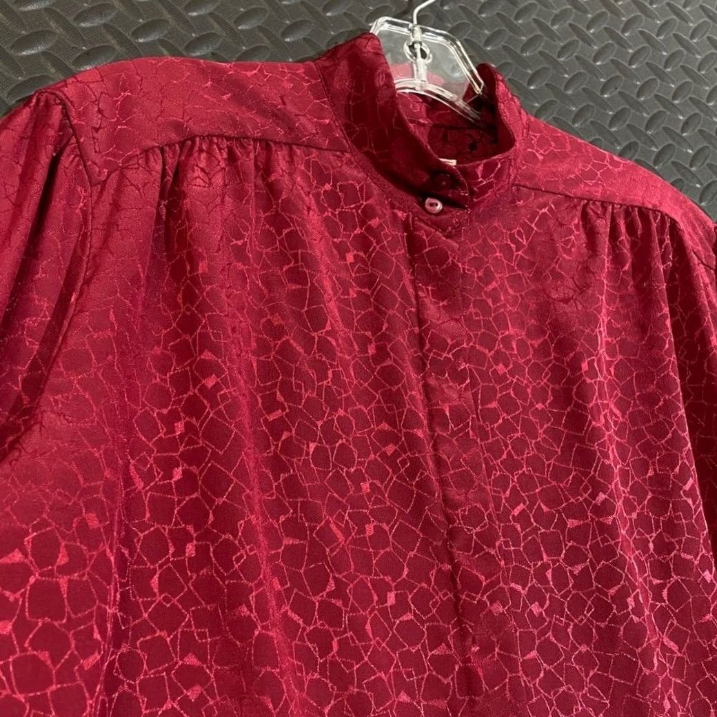 Pendleton VINTAGE Pendleton Blouse Red Geometric Button Up Womens 12 Petite Country Sophisticates Size XL / US 12-14 / IT 48-50 - 2 Thumbnail