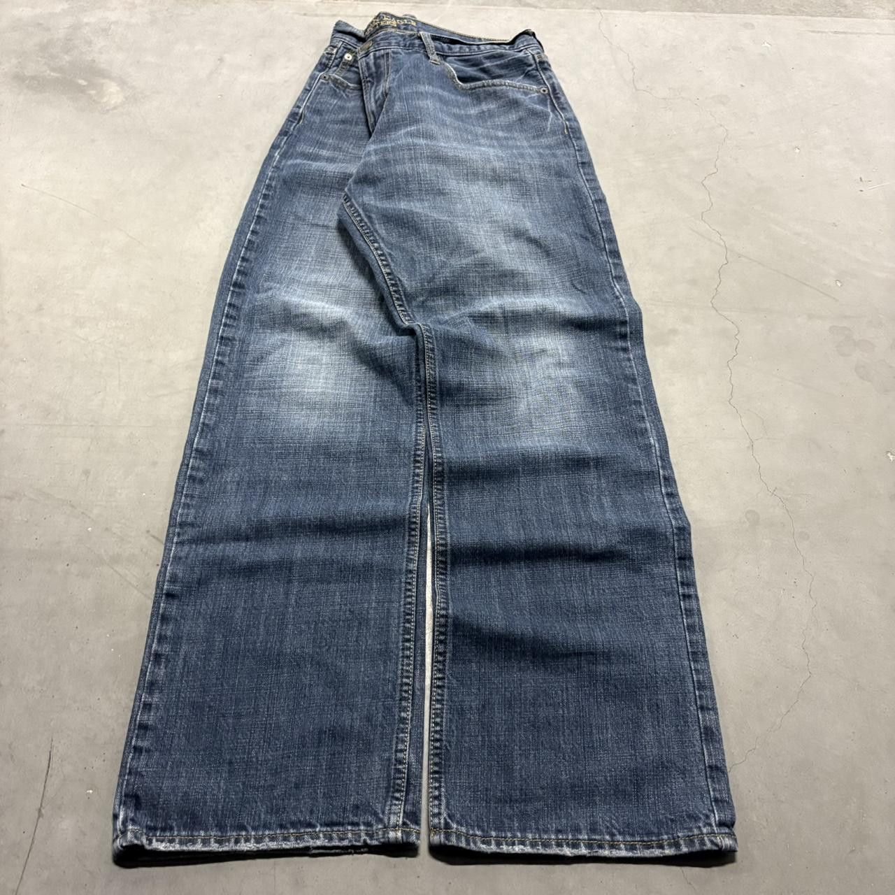 Vintage Crazy Vintage Y2K/2000s Baggy Streetwear Dark Blue Wash Denim Jeans! Size US 36 / EU 52 - 3 Thumbnail