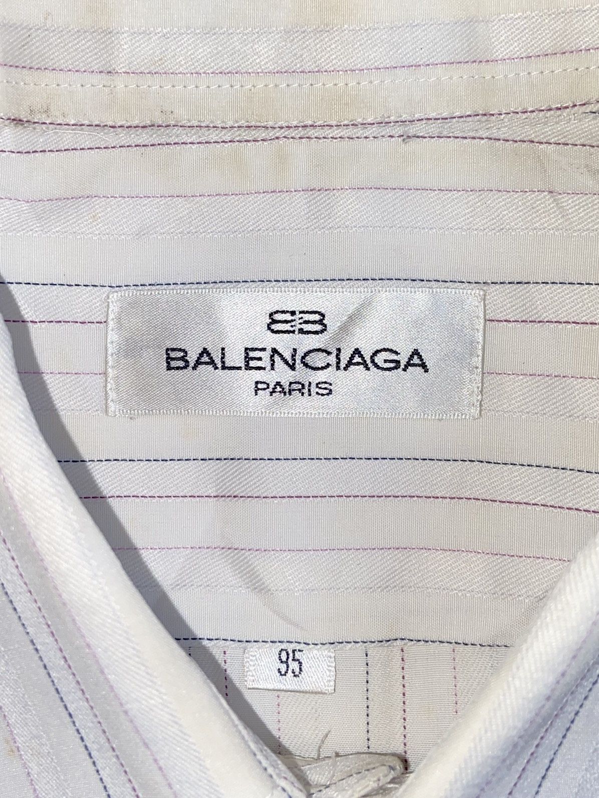 Balenciaga BALENCIAGA Striped Shirt Size US S / EU 44-46 / 1 - 6 Thumbnail