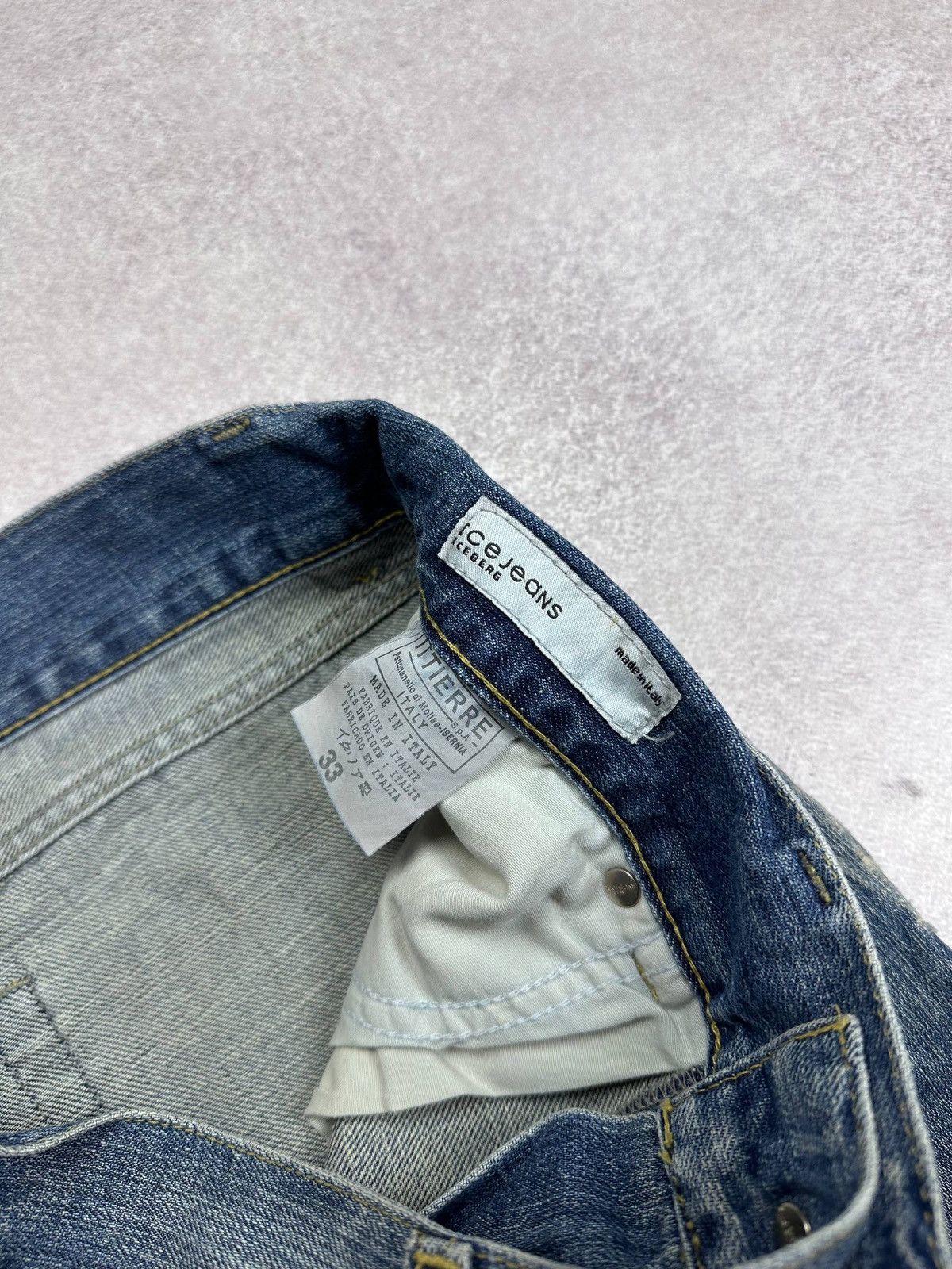 Iceberg Vintage 90s Iceberg Patchwork Baggy Jeans 33 Size US 33 - 6 Thumbnail