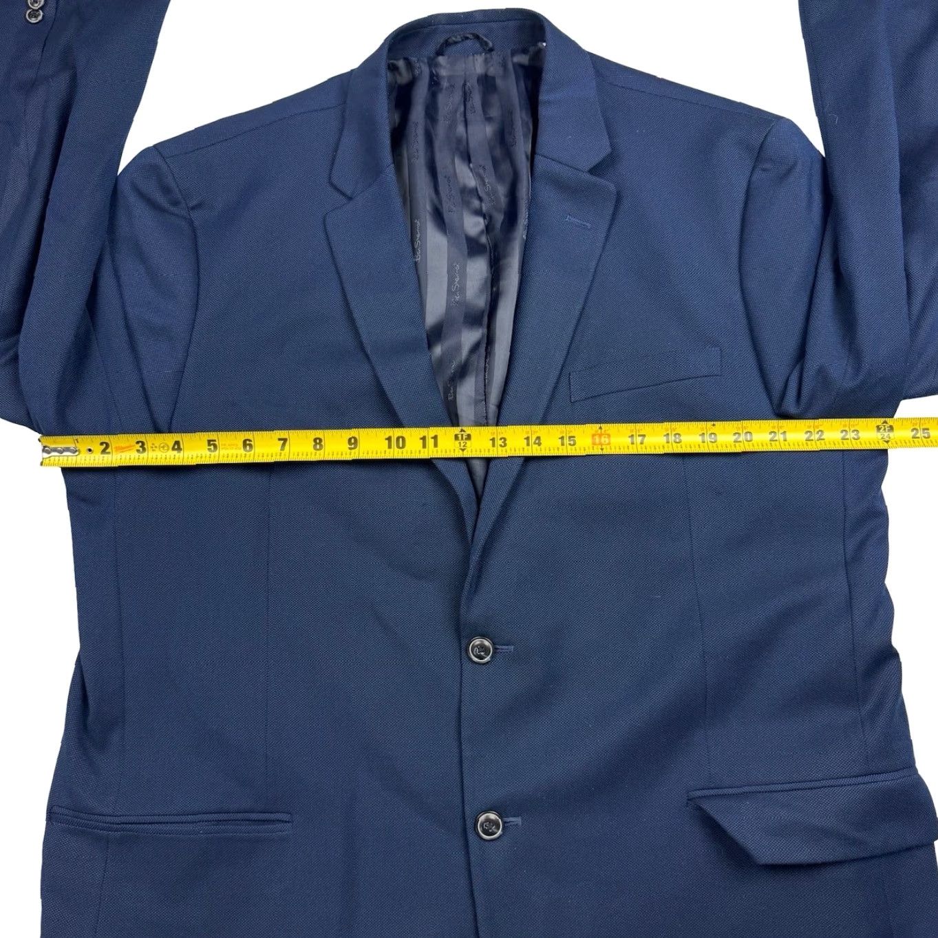 Ben Sherman Ben Sherman Men's Blazer 48R Blue Polyester Blend 2-Button Size 48R - 7 Thumbnail