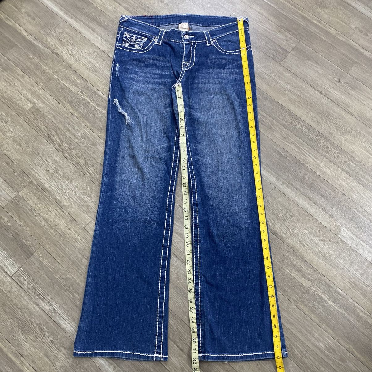 True Religion 2000s True Relligion Billy Super T Lgb Style Flared Jeans Size US 29 - 20 Thumbnail
