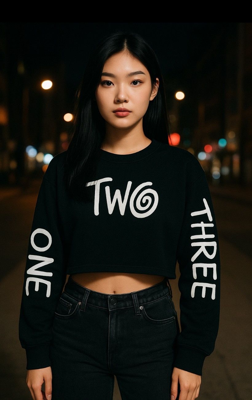 Stussy 2000s Stussy Made Japan Curly One two three crop Size S / US 4 / IT 40 - 2 Thumbnail
