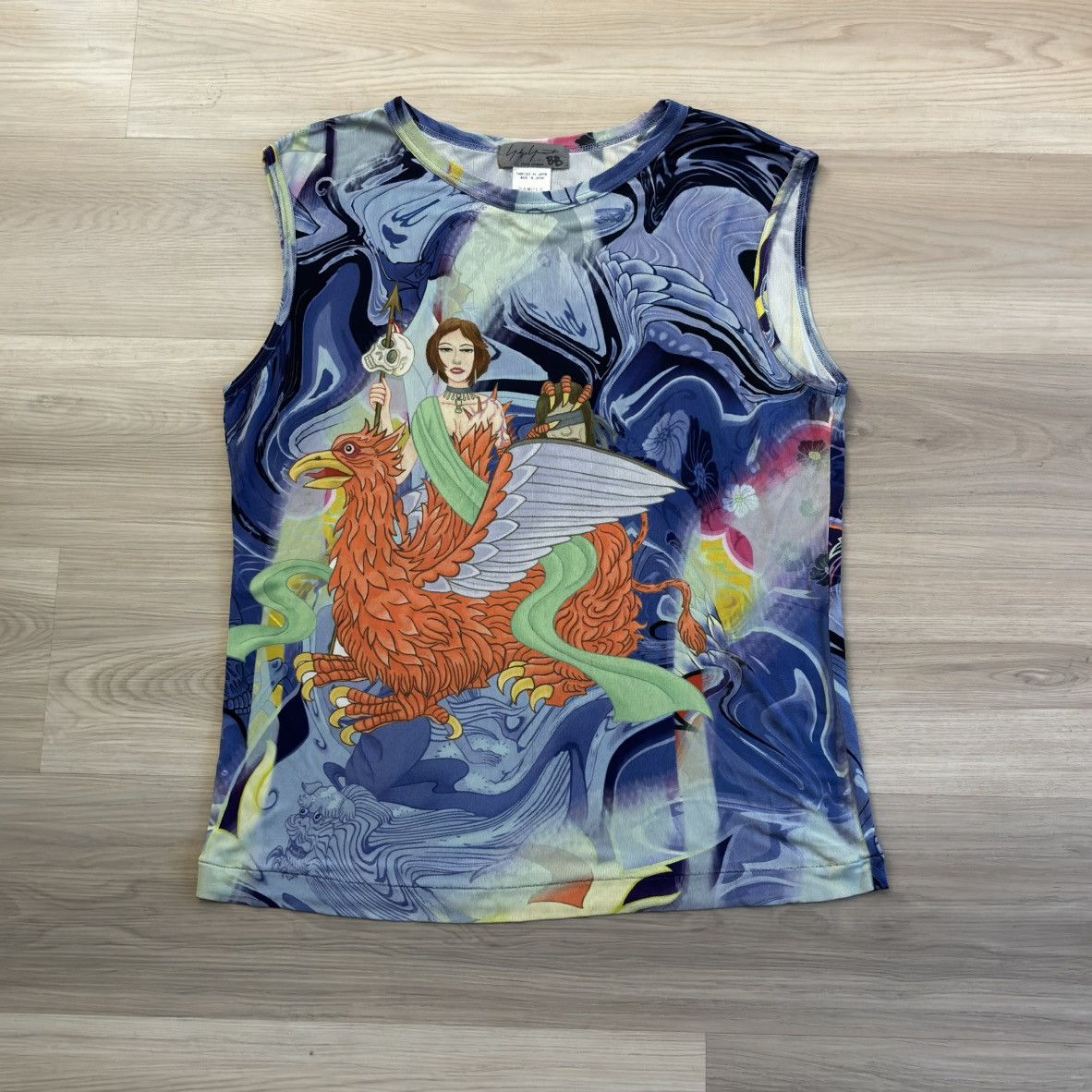 image of Yohji Yamamoto Sample Anime Cartoon in Blue, Men's (Size Medium)