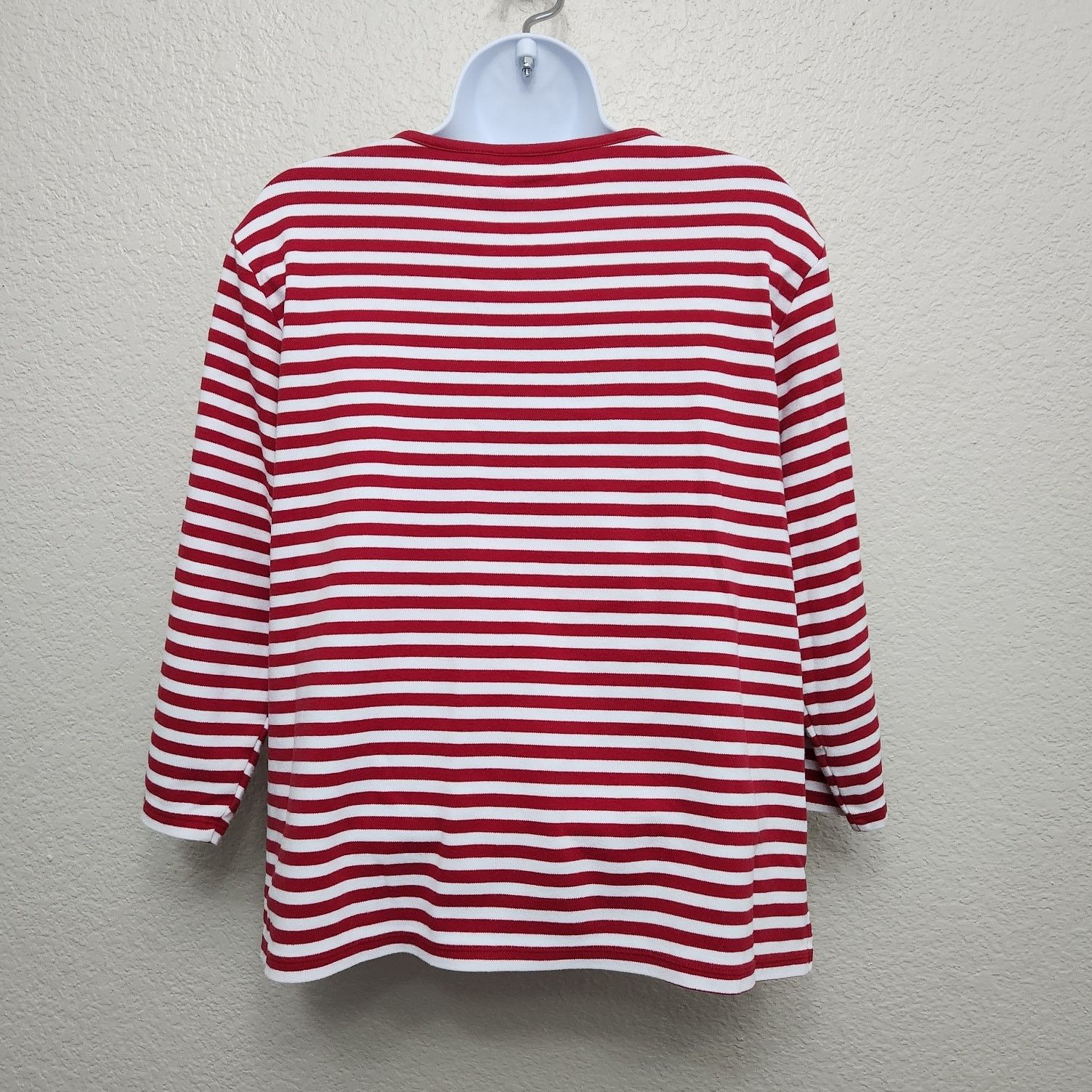 Other Draper's & Damon's Red White Striped Top Large Lightweight Size L / US 10 / IT 46 - 3 Thumbnail