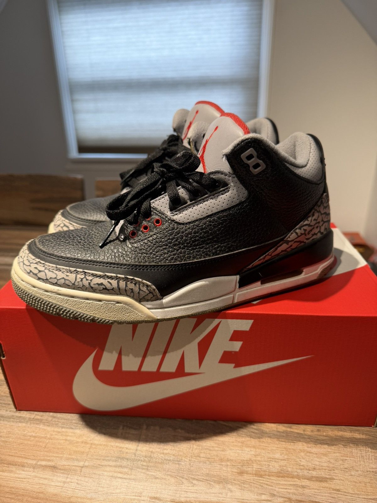Jordan Brand Air jordan 3 “black cement” Size US 8.5 / EU 41-42 - 2 Thumbnail