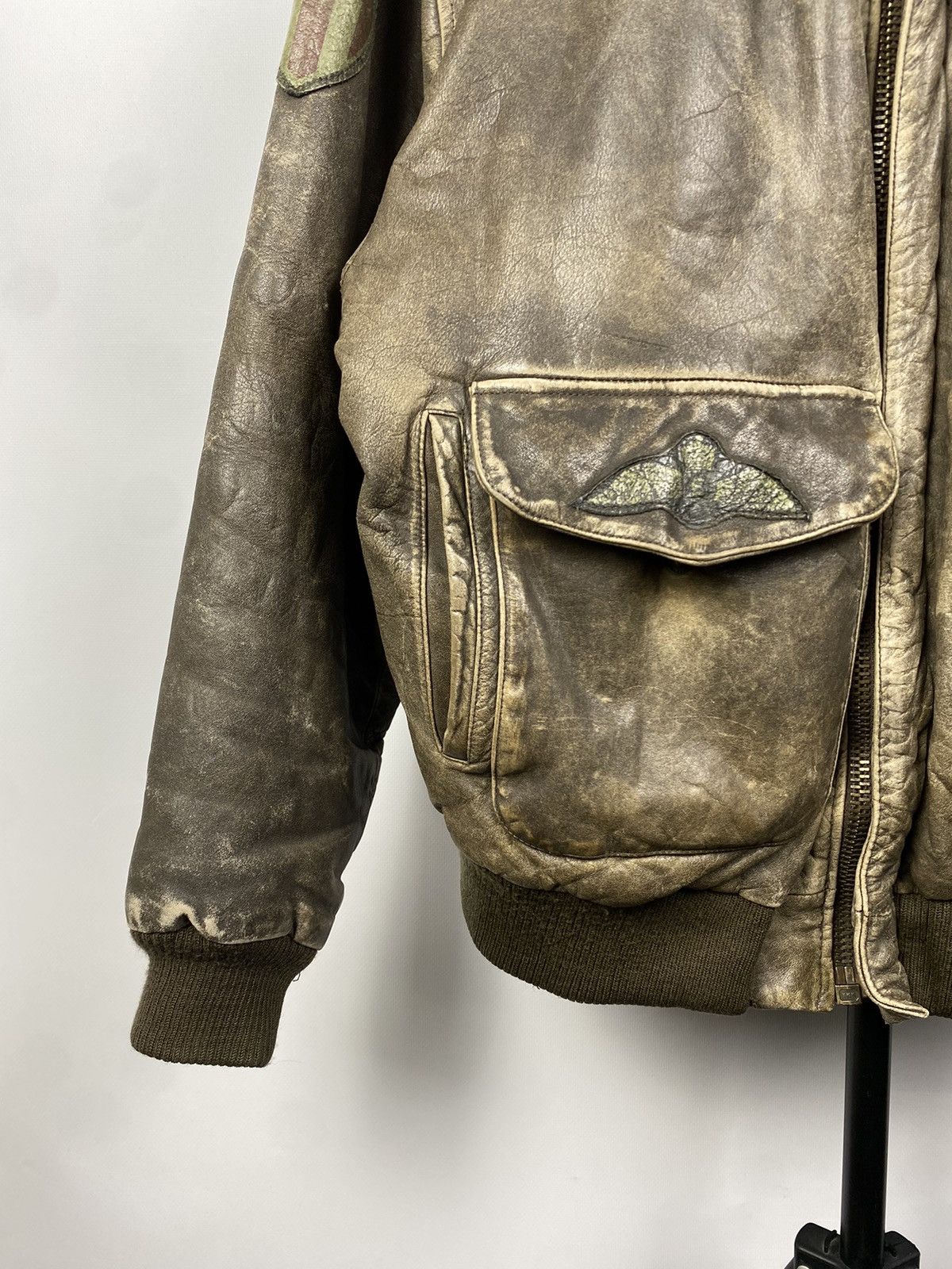 Vintage 🪖VINTAGE FRIEDRICH Aviator BROWN Leather Bomber Jacket Size US M / EU 48-50 / 2 - 5 Thumbnail
