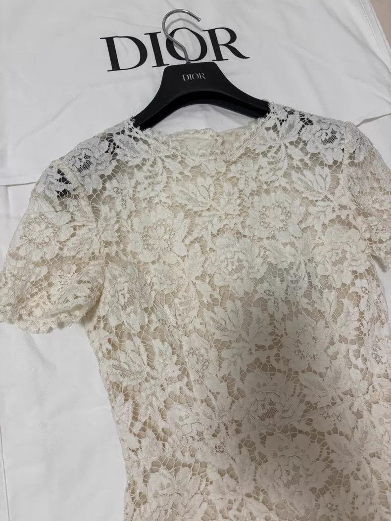 Valentino Valentino White lace dress Size S / US 4 / IT 40 - 3 Thumbnail