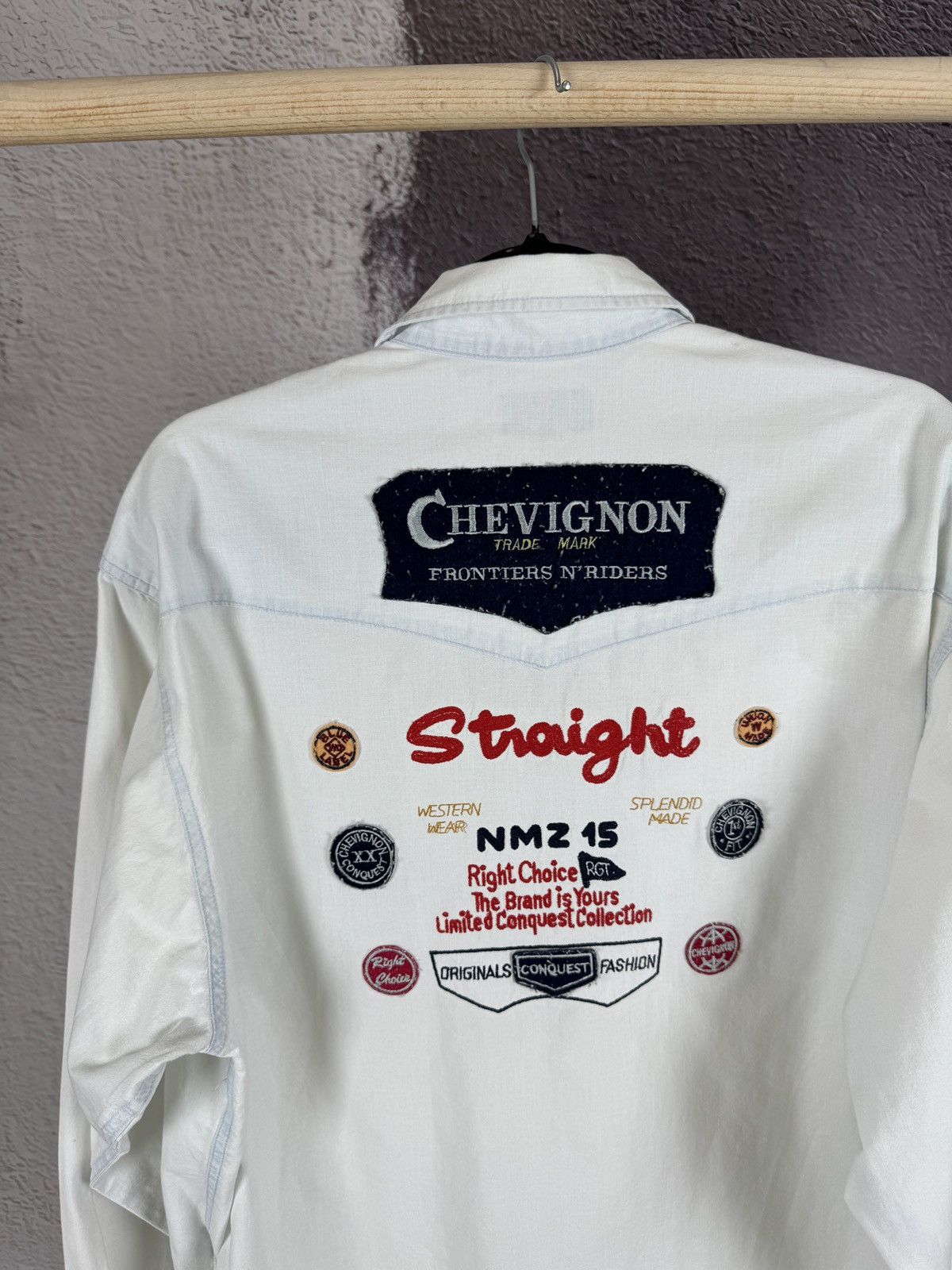 Chevignon × Vintage Chevignon vintage western light blue denim shirt size XL Size US XL / EU 56 / 4 - 13 Thumbnail