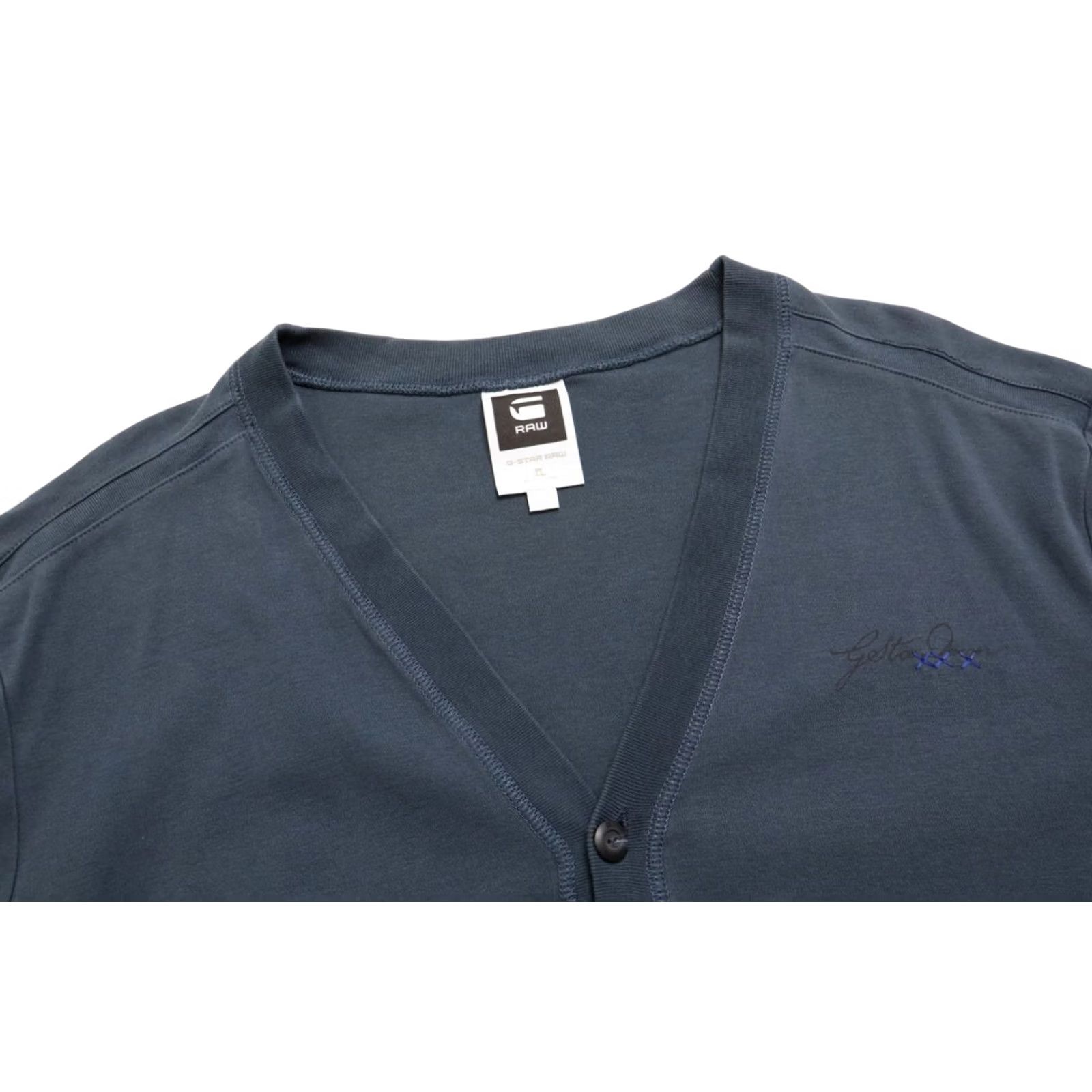 G-Star G-STAR Emil T L/S Cardigan Men's 2XL Button Up Logo V-Neck Grey Cardigan Mens 2XL Grey Logo V-Neck Long Sleeve Size US XXL / EU 58 / 5 - 4 Thumbnail