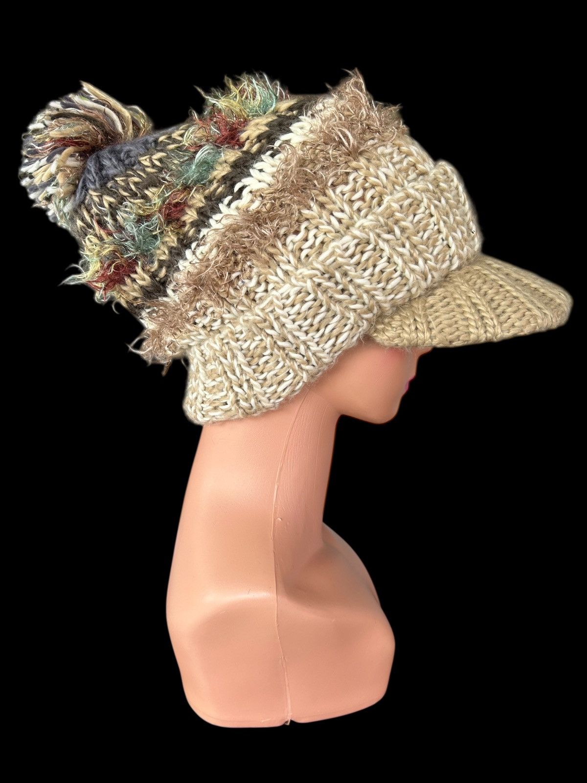 Japanese Brand Crochet Knitted Handmade Japanese Style Beanie Hats Size ONE SIZE - 1 Thumbnail