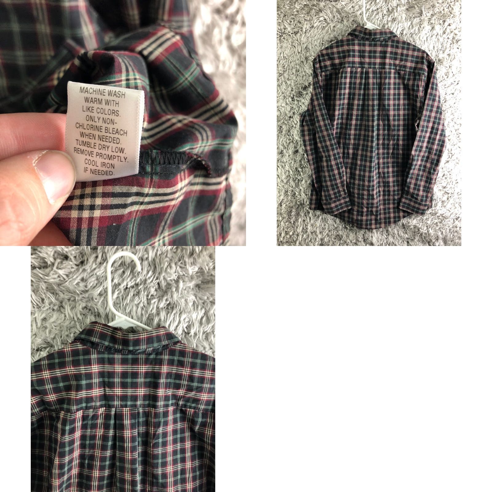 Croft & Barrow Croft & Barrow Mens L Black Plaid Long Sleeve Button-Down Collar Shirt Size US L / EU 52-54 / 3 - 8 Thumbnail