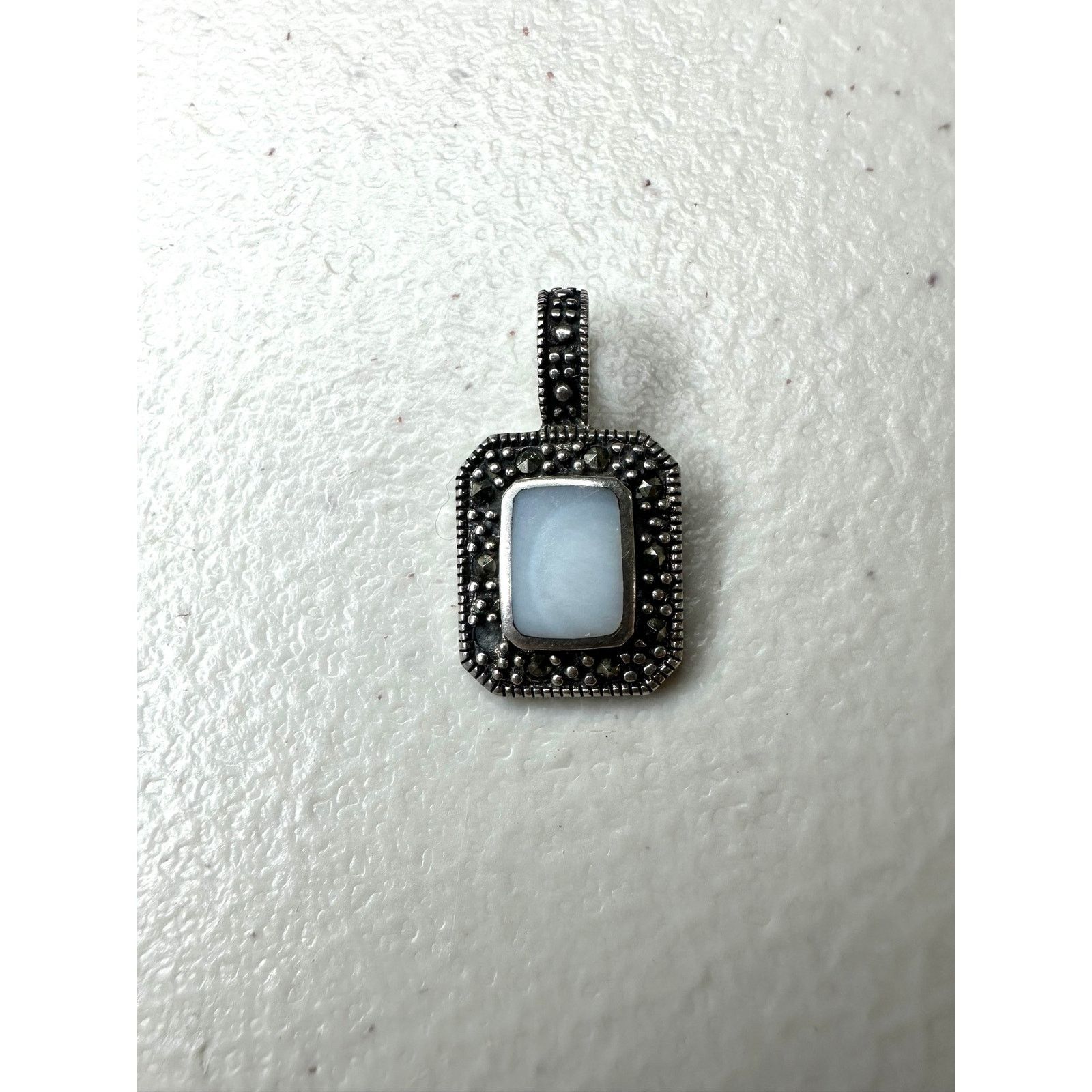 & Other Stories Sterling Silver 925 Mother of Pearl & Marcasite Pendant Size ONE SIZE - 1 Thumbnail