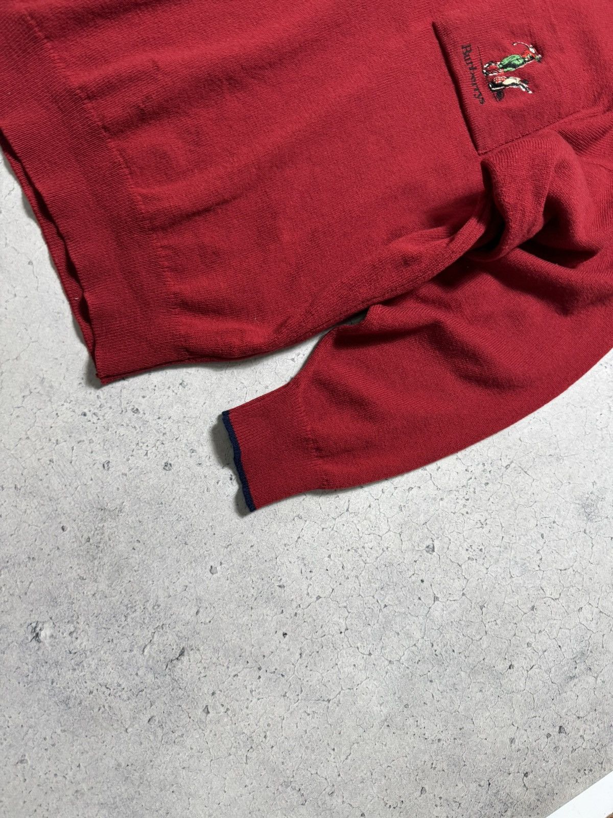 Burberry Burberrys Golf Vintage 90’s Polo Long Sleeve Sweater Wool Size US L / EU 52-54 / 3 - 3 Thumbnail