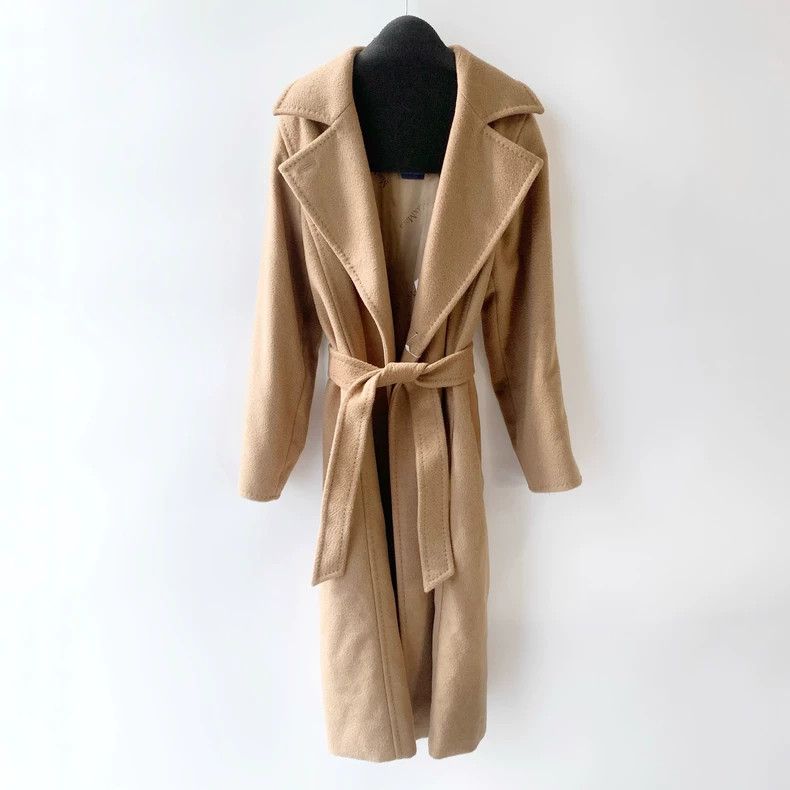 Max Mara MaxMara Women's Brown Belted Coat -dmc Size US M / EU 48-50 / 2 - 1 Thumbnail