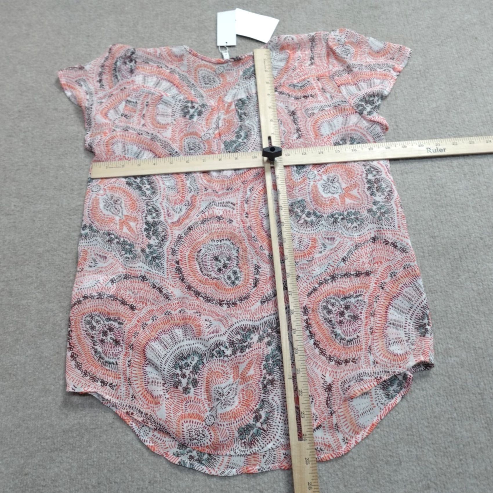 Joie JOIE Blouse Silk Pink Short Sleeve Collared Paisley XS Women New Size XS / US 0-2 / IT 36-38 - 4 Thumbnail
