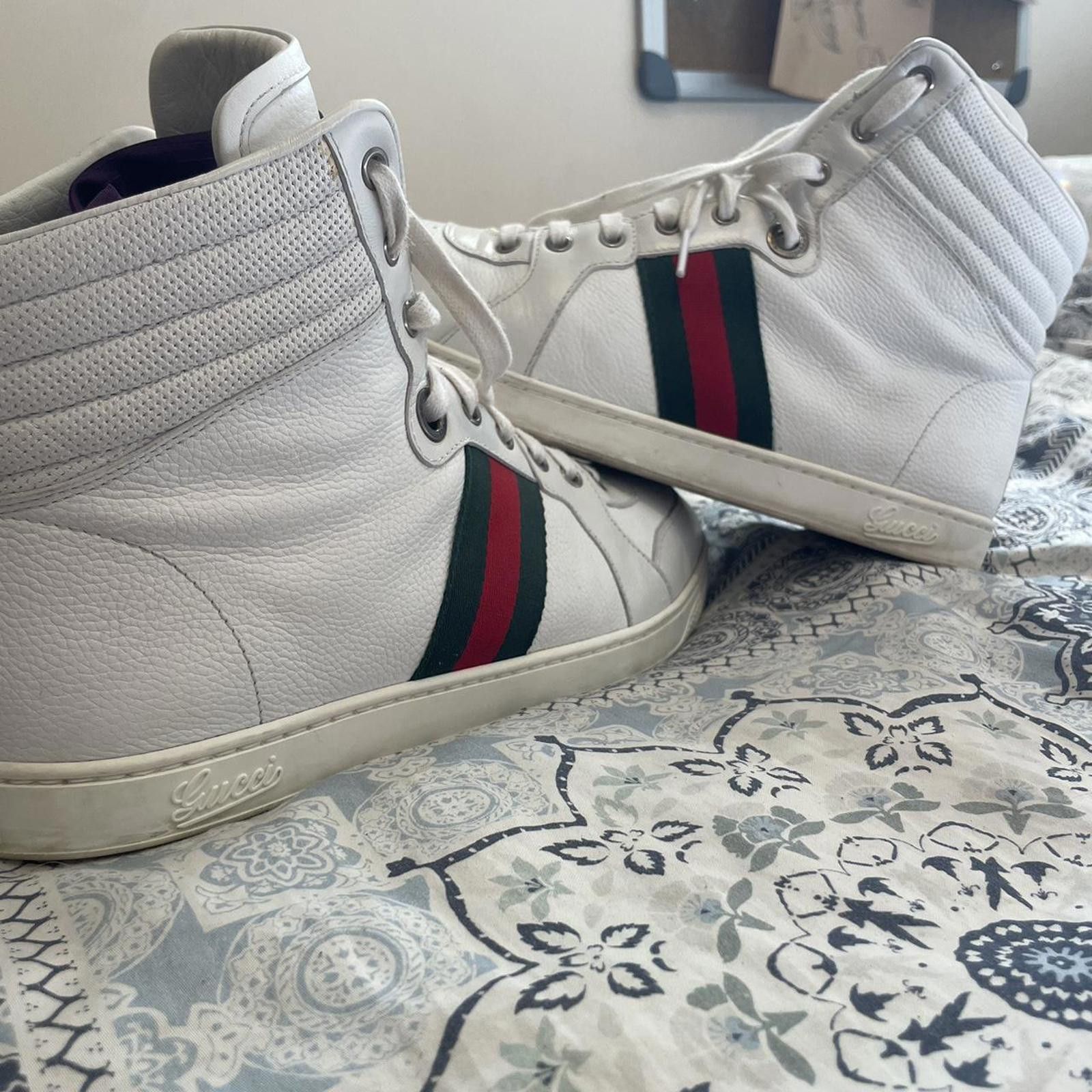 Gucci White gucci high tops men’s sneakers Size US 12 / EU 45 - 1 Thumbnail