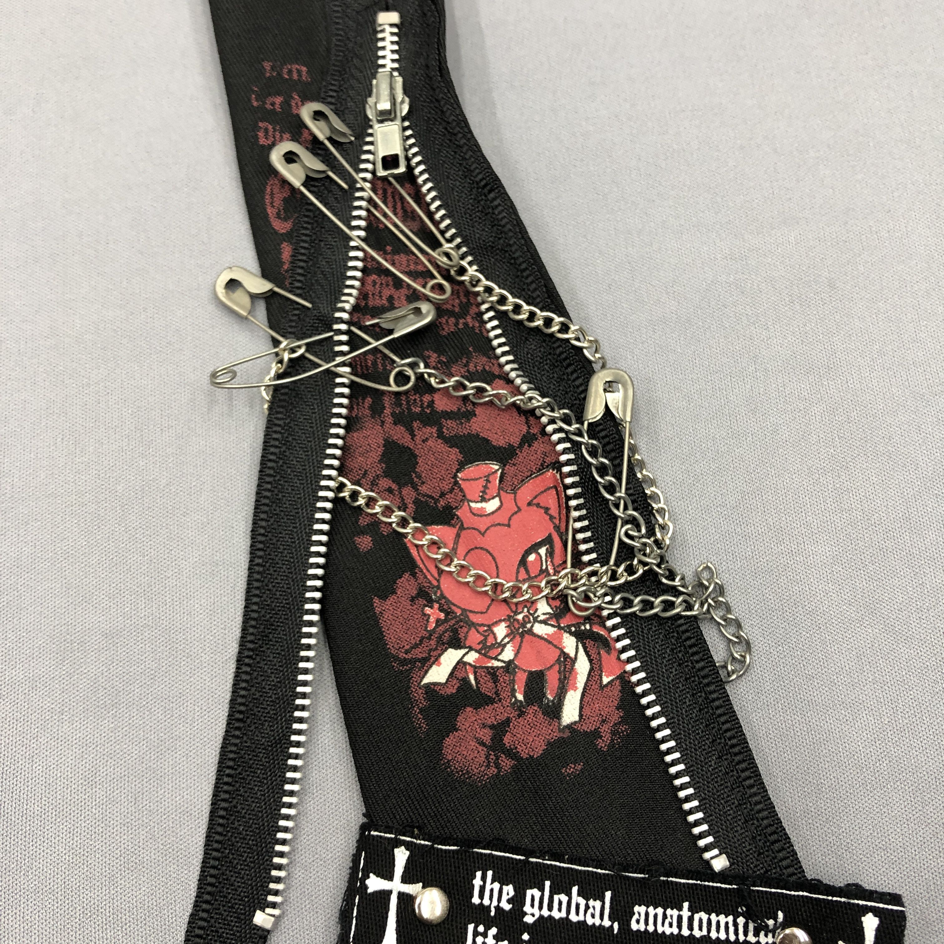 Seditionaries Blood Storm Club Body Line PINK Necktie Cravate Tie Size ONE SIZE - 6 Thumbnail
