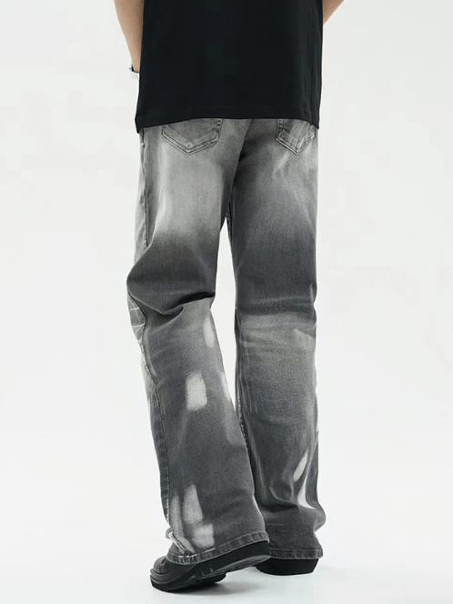 Japanese Brand × Jean Distressed washed American loose flared wide-leg jeans Size US 32 / EU 48 - 4 Thumbnail