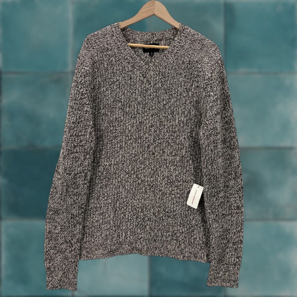 Lucky Brand Lucky Brand Sweater Womens Large Gray Acrylic Chunky Knit Crewneck Pullover NWT Size L / US 10 / IT 46 - 1 Thumbnail
