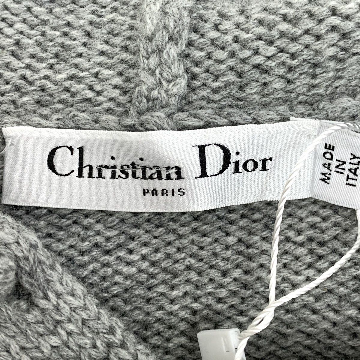 Dior Dior Gray Floral Print Cashmere Hooded Drawstring Sweater Size XS / US 0-2 / IT 36-38 - 6 Thumbnail