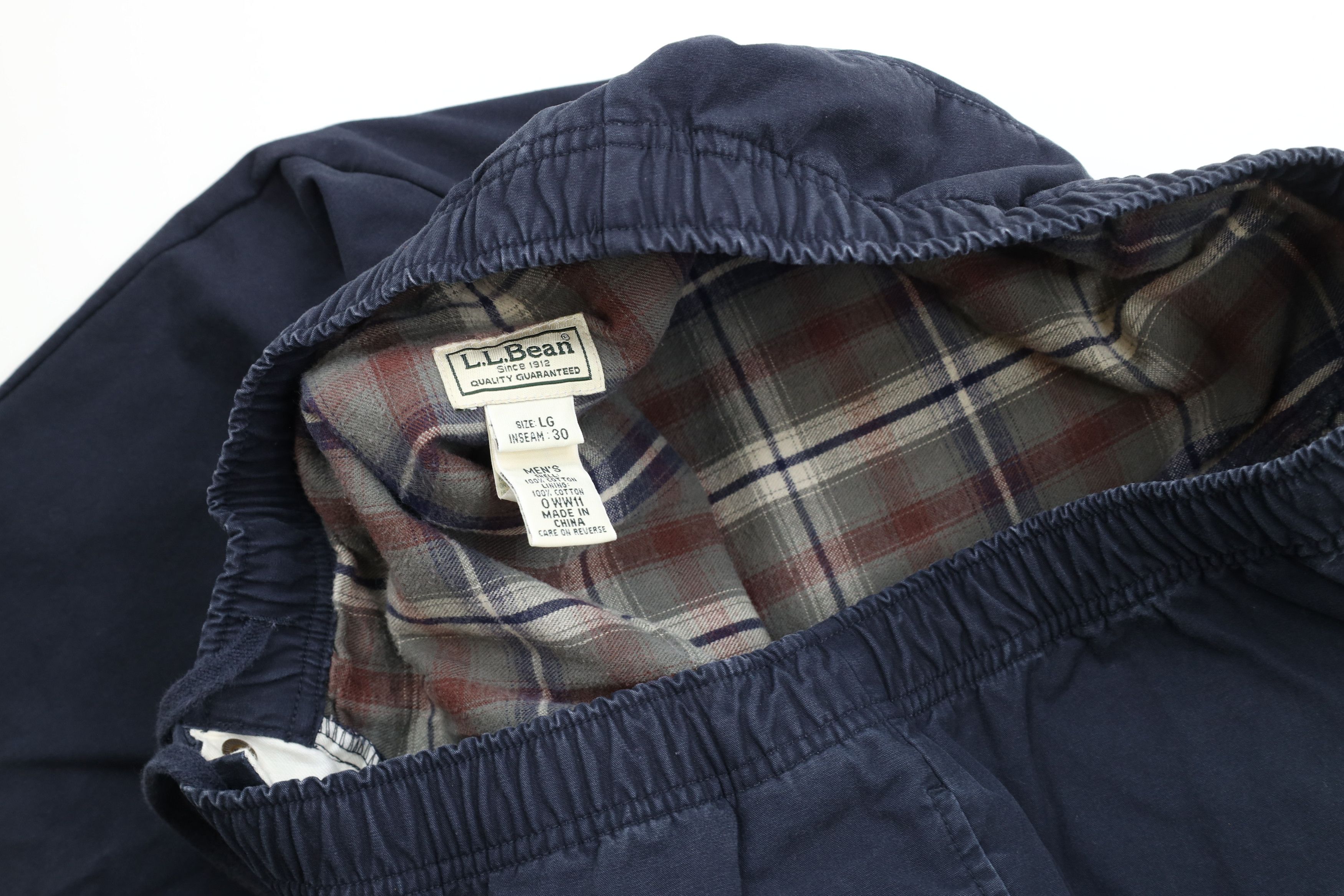 L.L. Bean × Vintage Vintage 90s LL Bean Lined Relaxed Fit Pants Navy Blue Size US 36 / EU 52 - 6 Thumbnail