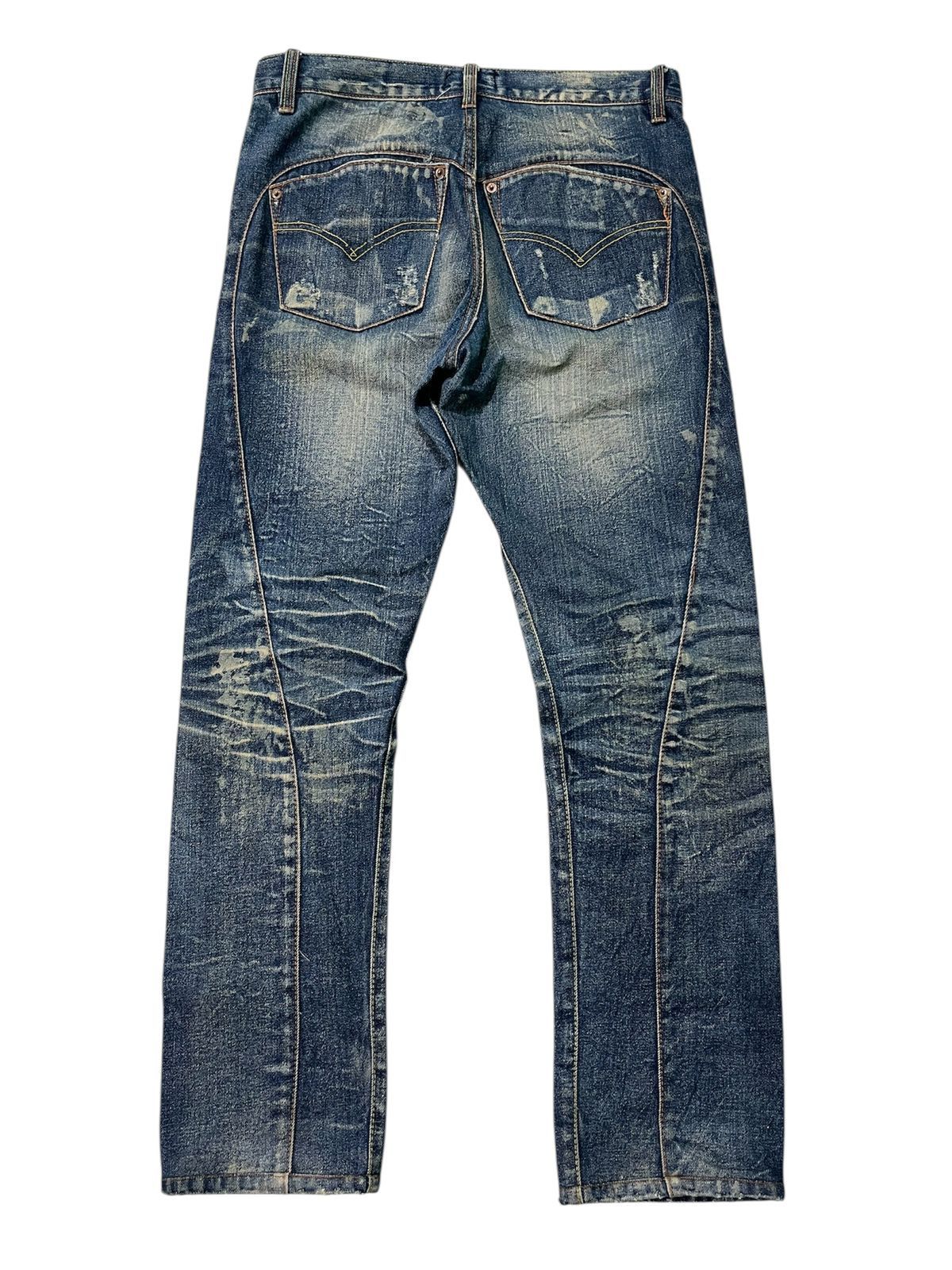 The Real McCoy's Mr.Mccoy Distressed Flare Denim Size US 30 / EU 46 - 2 Thumbnail