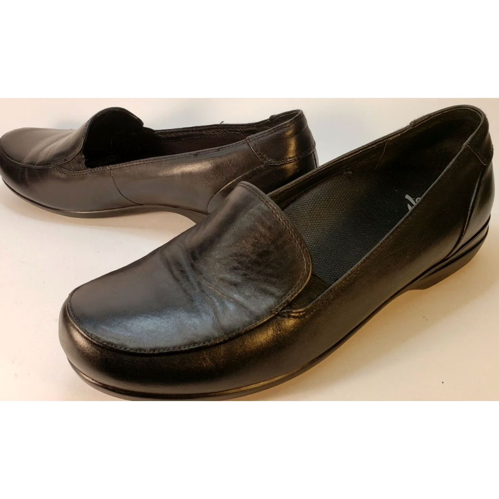Greats Abeo Avery Comfort Flats Women's 8.5M Black Leather Orthopedic High Arch Cushy Footbed Casual Shoes Women US 8.5 Size US 7 / IT 37 - 4 Thumbnail